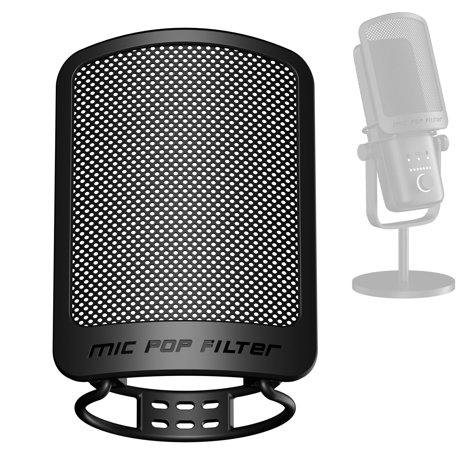 Pop Filter,Aokeo Pop Filter For Microphone For Vocal Recording,Youtube Videos,Streaming,Compatible With Most Microphones