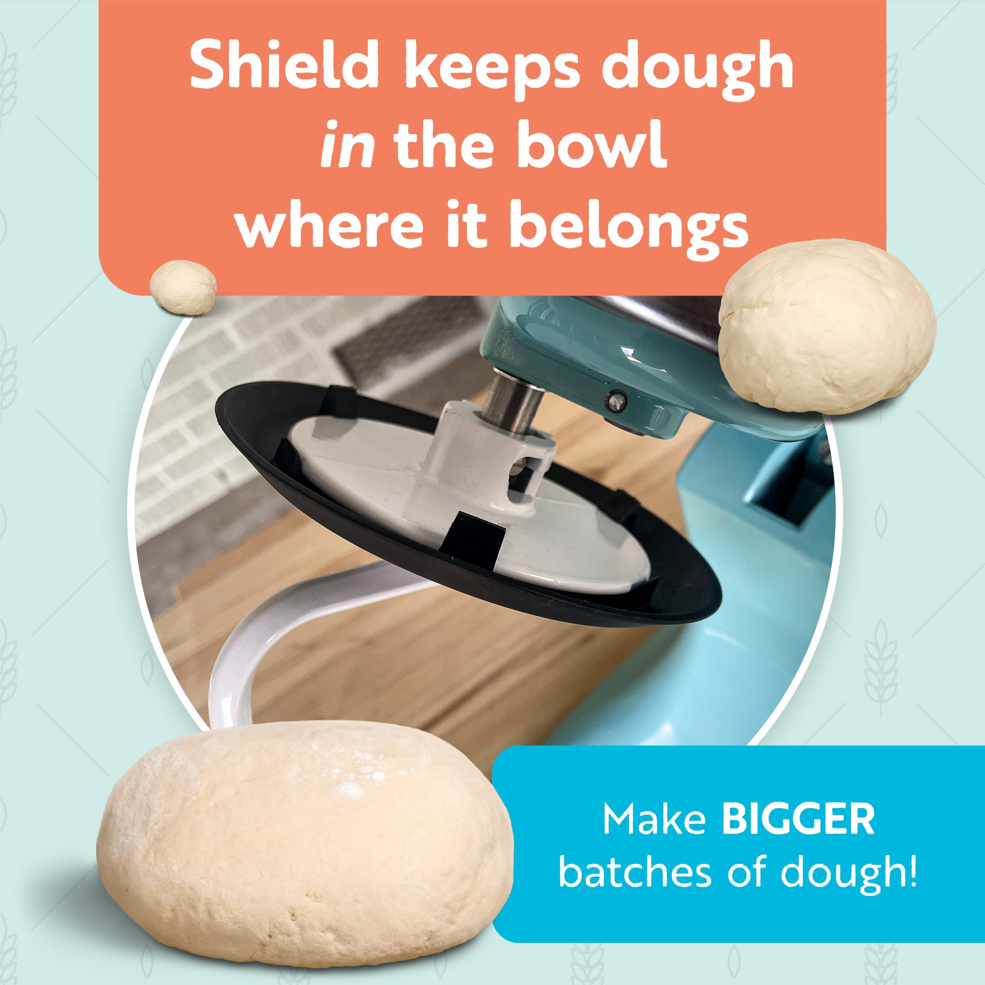 Impresa [2 Pack]Dough Mixer Shield For Kitchenaid Mixer Accessories To Keep Your Machine Clean   Time & Energy Saving Bread Mixe