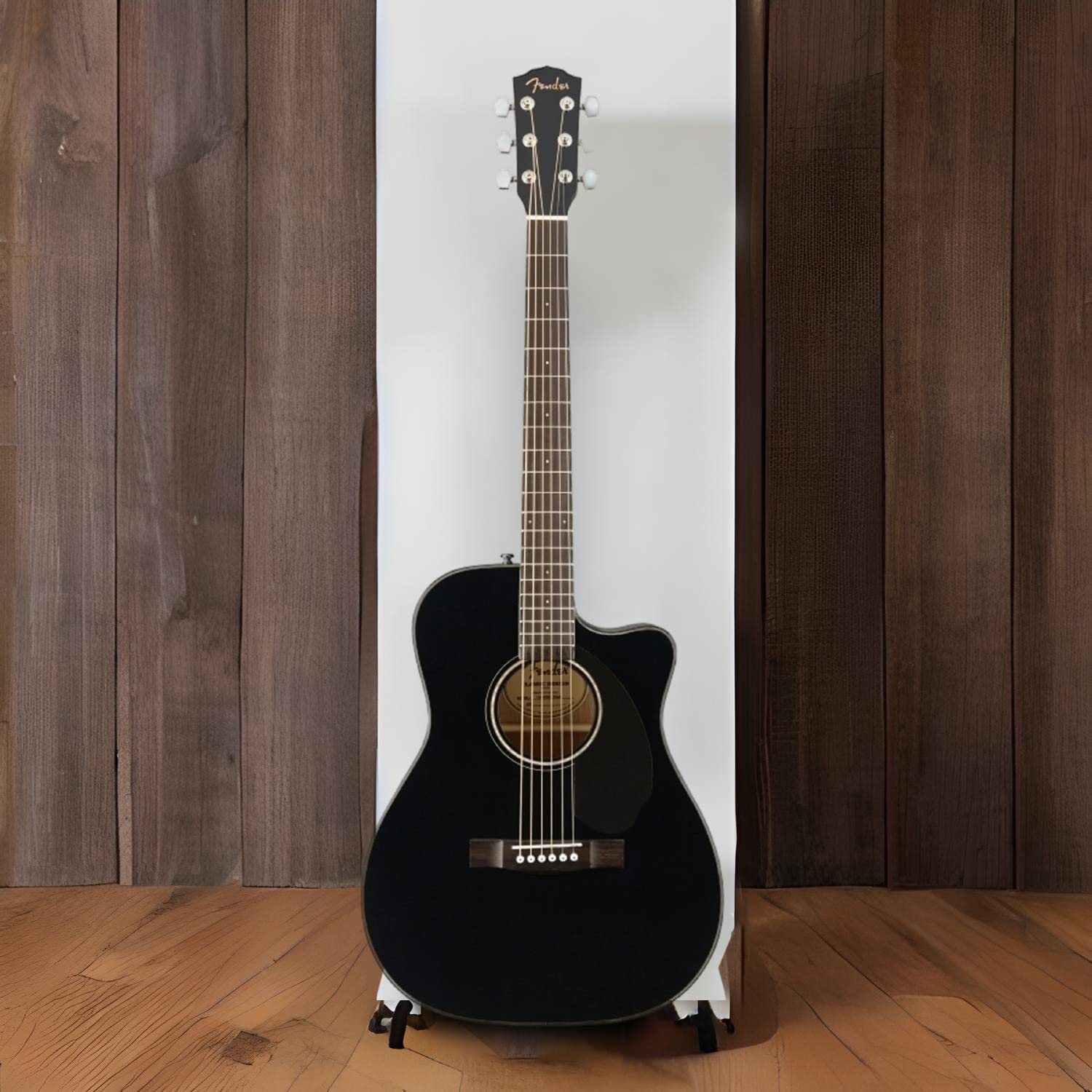 Fender Cc-60Sce Concert Cutaway Acoustic Guitar, With 2-Year Warranty, Black
