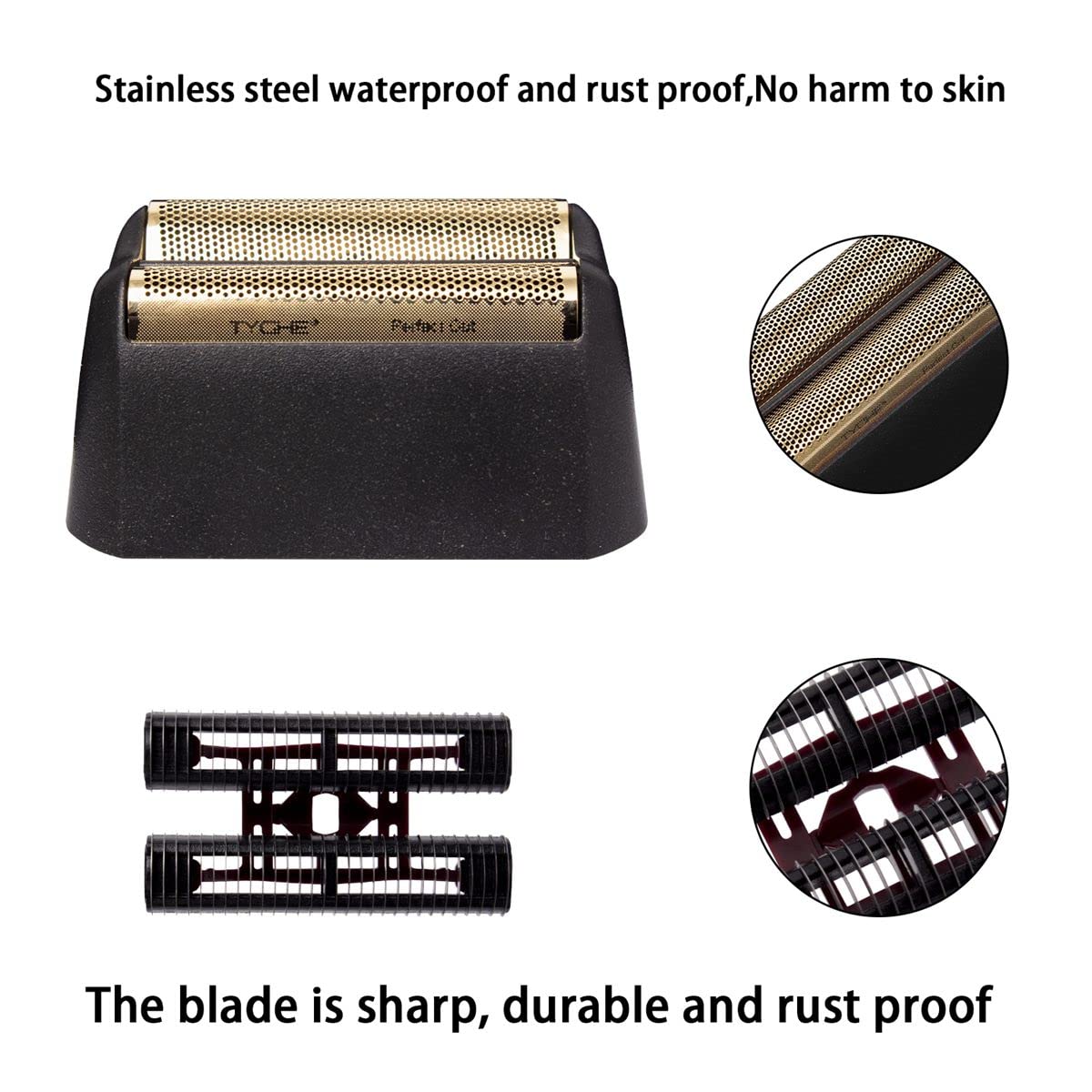 2 Pcs Professional 5 Star Series Finale Shaver Shaper Replacement Foil And Cutter Bar Assembly Compatible With Wahl Model 7031 1