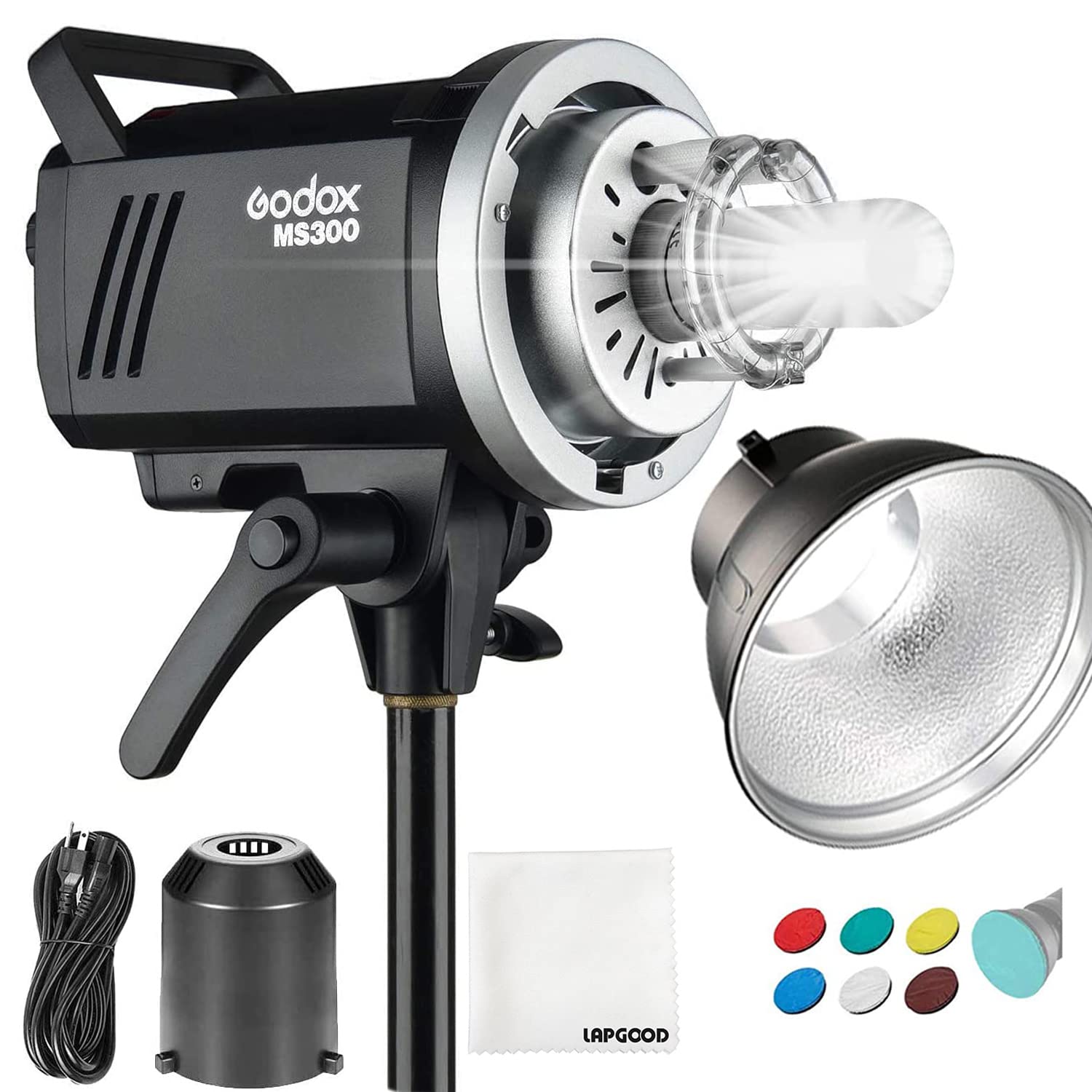 Godox Ms300 Compact Studio Flash 300W 2.4G Wireless Monolight With 150W Modeling Lamp,Outstanding Power Output Stability,Anti Pr