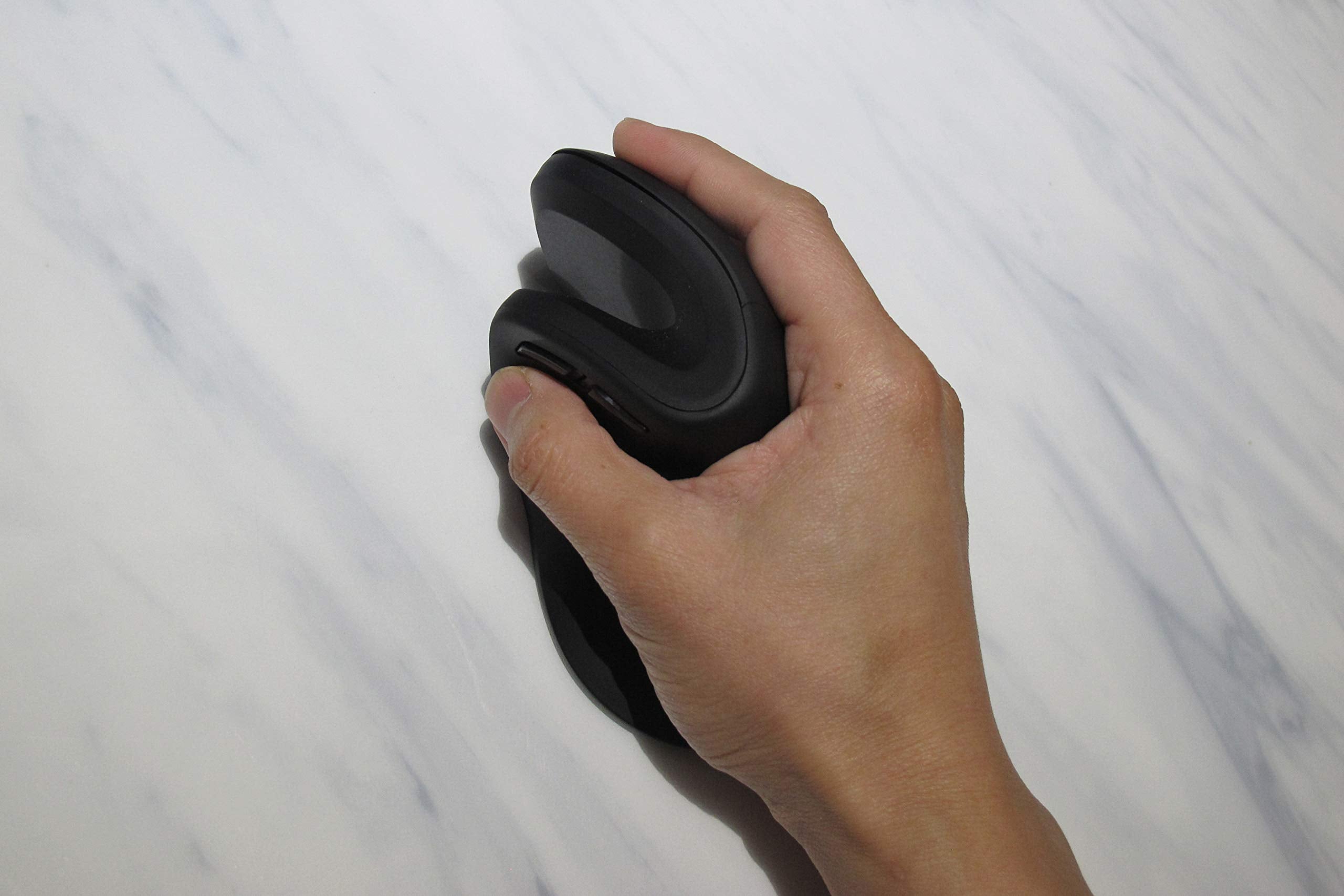 Mojo Perfect Grip Dual Mode Silent Vertical Ergonomic Mouse - Bluetooth/Wireless Optical Mouse W/Adjustable Sensitivity And Quie