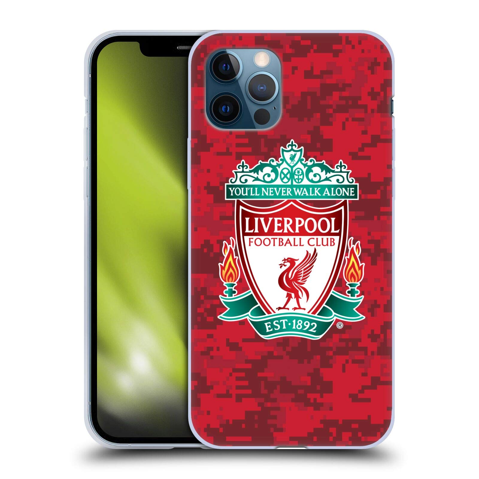 Head Case Designs Officially Licensed Liverpool Football Club Home Red Crest Digital Camouflage Soft Gel Case Compatible With Ap