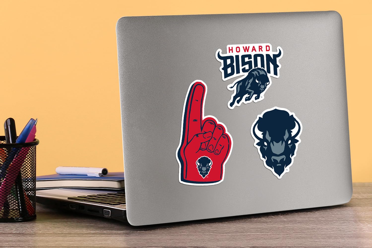 Howard University 10Ct Vinyl Large Deluxe Stickers Variety Pack   Laptop, Water Bottle, Scrapbooking, Tablet, Skateboard, Indoor