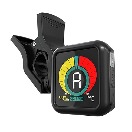 Kliq Ubertuner   Professional Clip On Tuner For All Instruments (Multi Key Modes)   With Guitar, Ukulele, Violin, Bass & Chromat