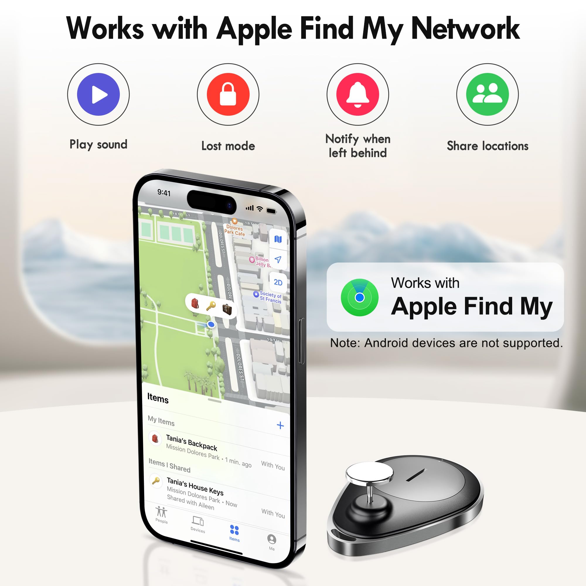 Lulaven Utag Gps Tracker For Kids 2 Pack, Bluetooth Tracker Works With Apple Find My, Waterproof, Hidden Design, Share Locations