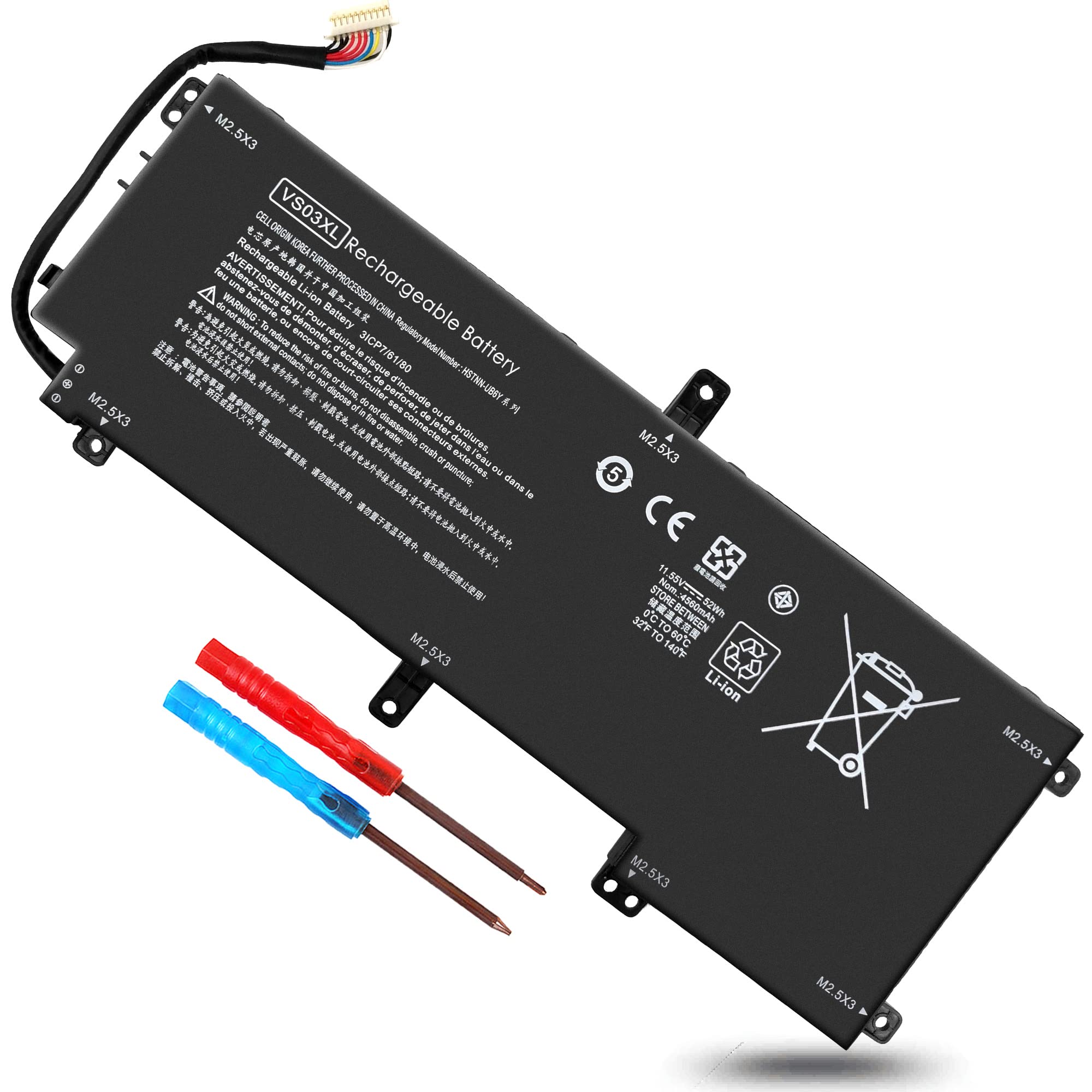 52Wh Vs03Xl Laptop Battery For Hp Envy 15 As000 15T As000 15T As100 15 As133Cl X6V56Ua 15 As020Nr 15 As152Nr 15 As043Cl 15 As014