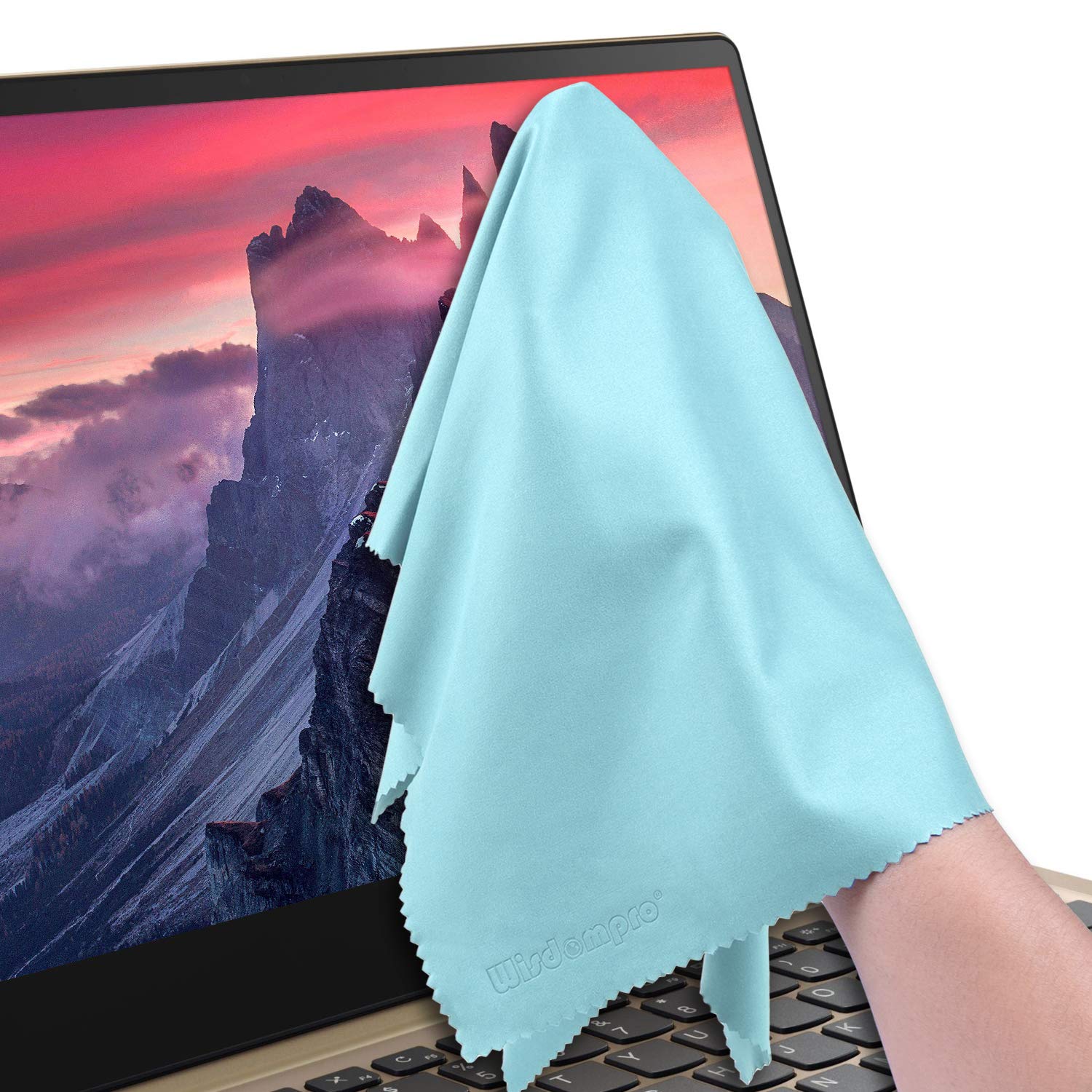 Wisdompro Extra Large 4 Pack Microfiber Cleaning Cloth For Laptop, Lcd Tv, Computer Screen, Monitor, Tablet, Camera Lens, Glass,