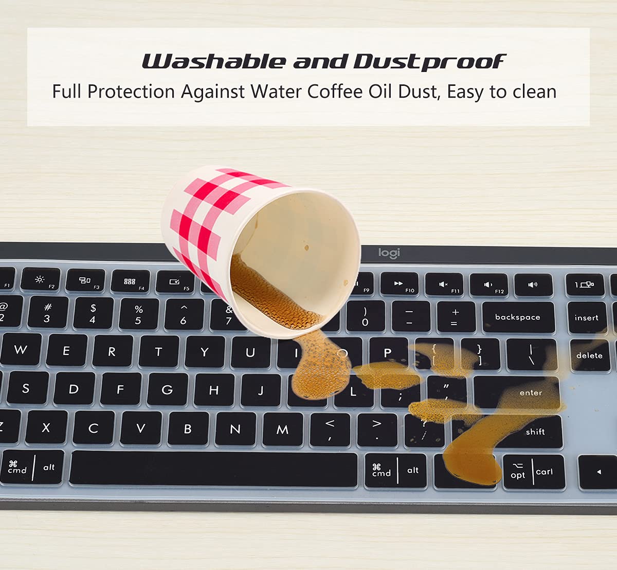 Silicone Keyboard Cover Skin For Logitech Mx Keys/Logitech Craft Advanced Wireless Keyboard, Logitech Mx Keys Accessories, Ultra