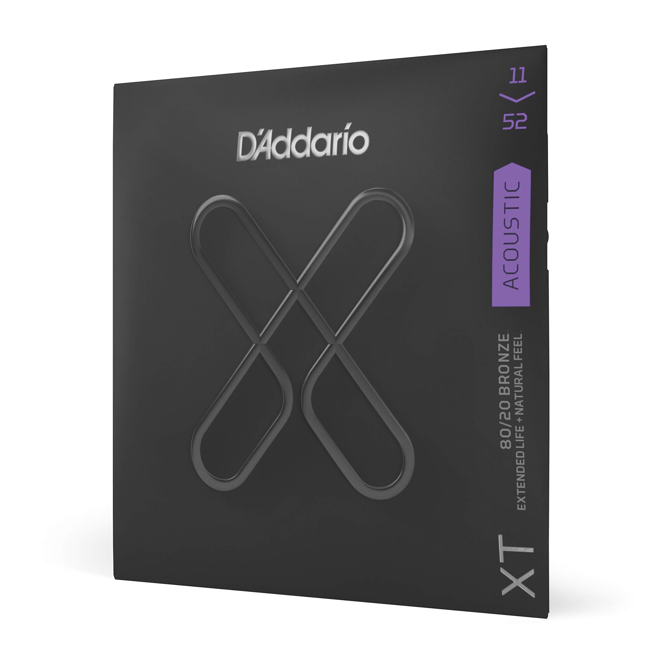 D'Addario Guitar Strings   Xt 80/20 Bronze Coated Acoustic Guitar Strings   Xtabr1152   Extended String Life With Natural Tone &