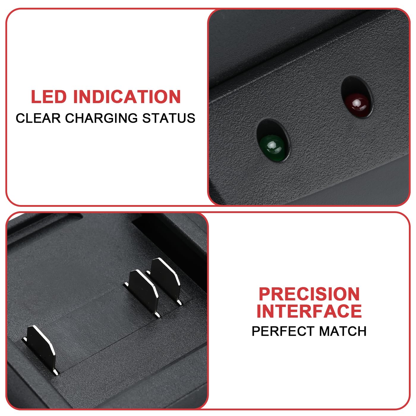 21V Battery Dual Port Quick Charger Base, Dual Rapid Charger Compatible 21V Lithium Ion Battery By Shintyool (Battery Not Includ