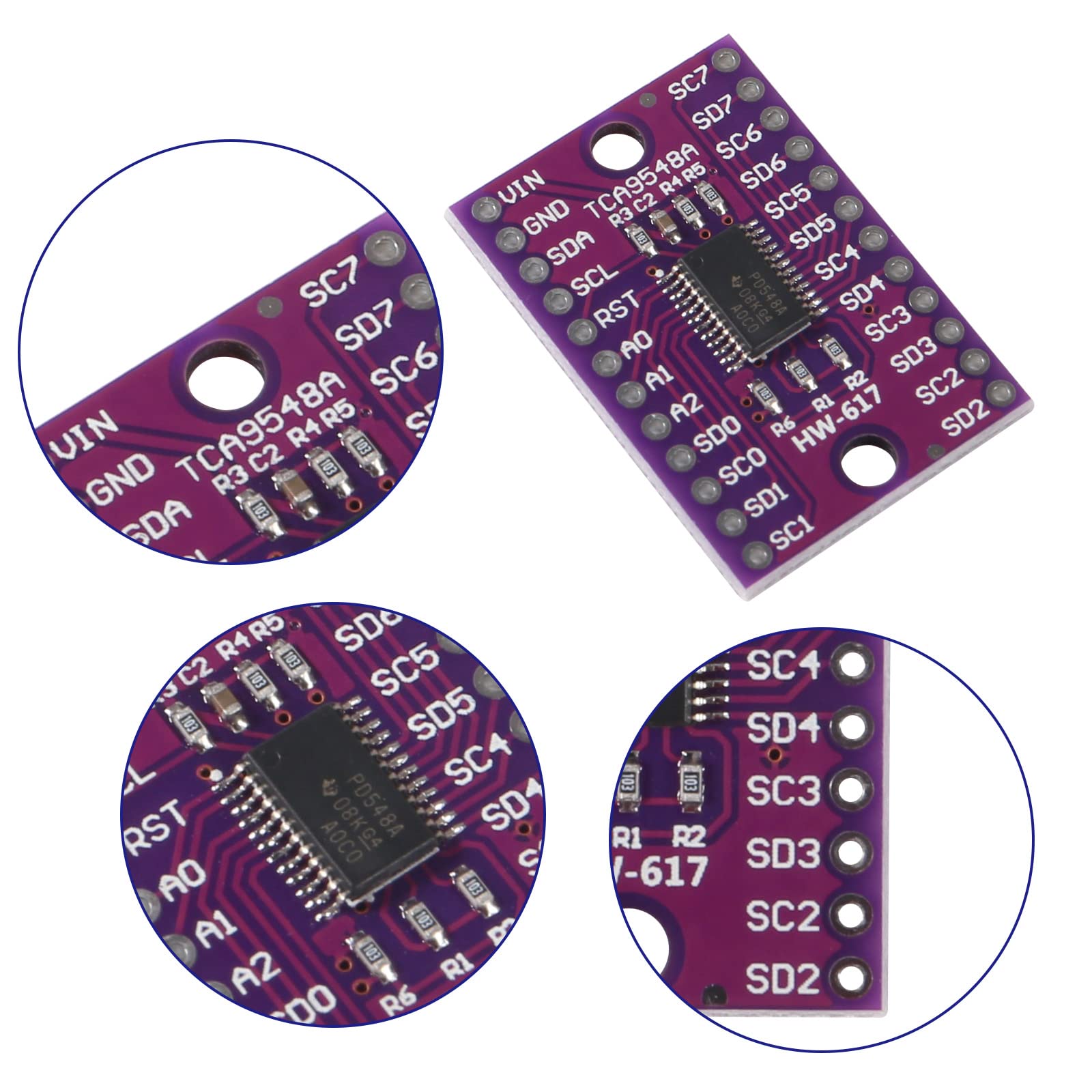 Aobao 10Pcs Tca9548A I2C Iic Multiplexer Breakout Board 8 Channel Expansion Board For Arduino