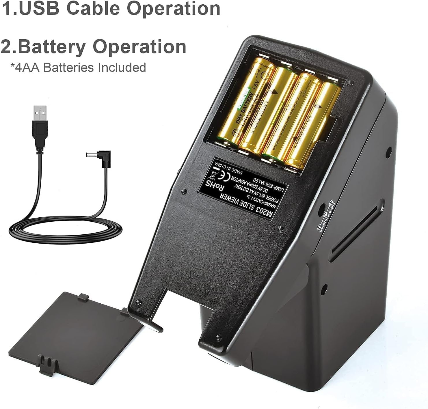 Digitnow!35Mm Slide And Film Viewer, 3X Magnification Led Lighted Illuminated Viewing,Usb Powered/Battery Operation-For 35Mm Sli