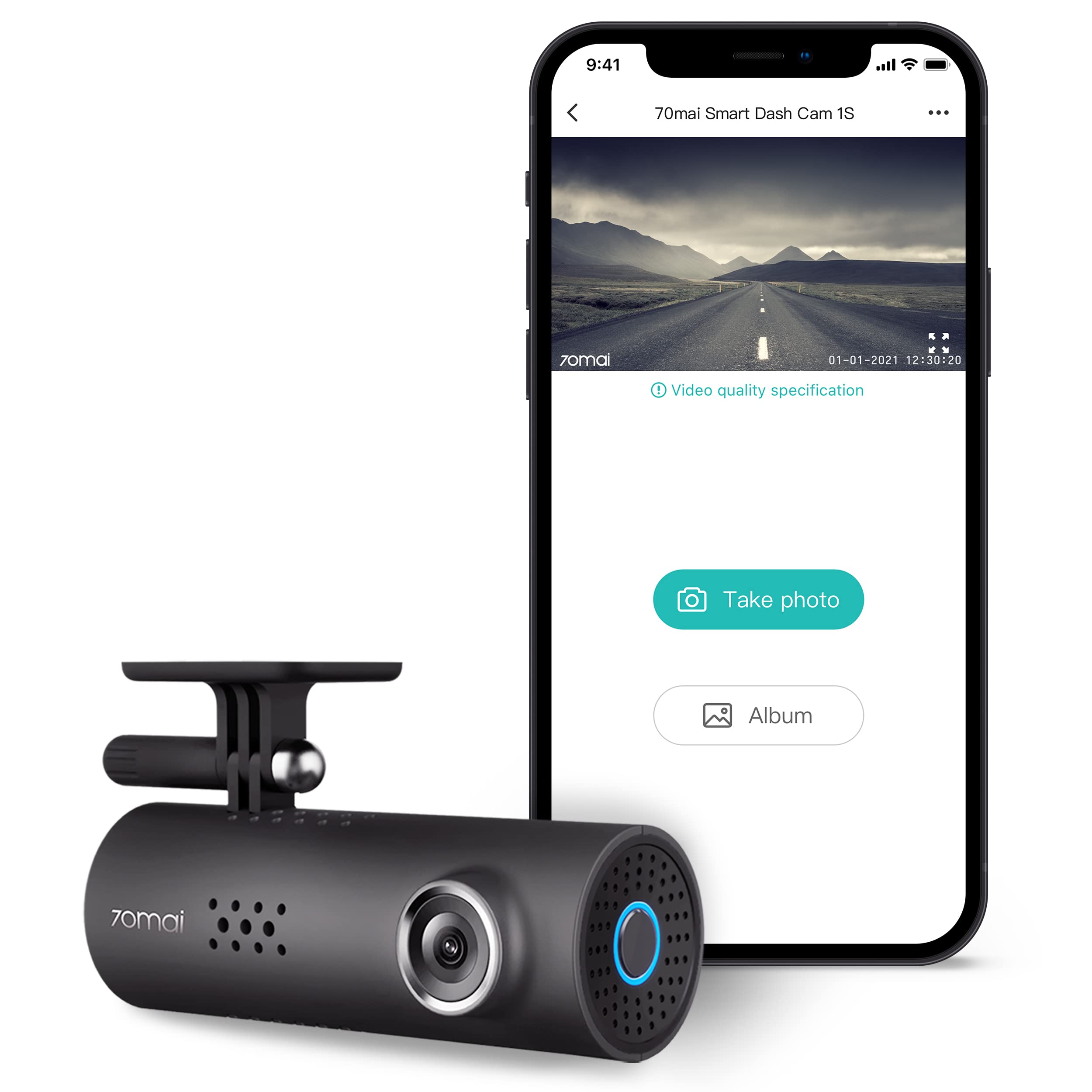 70Mai Smart Dash Cam, 1080P Fhd Dash Camera For Cars, Car Camera With Starvis 2 Imx662, Hdr, Wifi, G Sensor, Voice Control, App,
