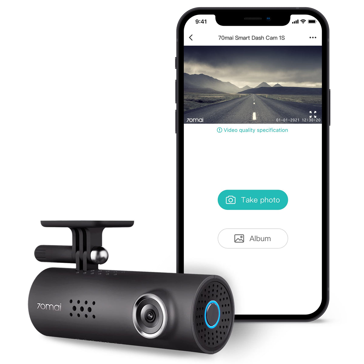 70Mai Smart Dash Cam, 1080P Fhd Dash Camera For Cars, Car Camera With Starvis 2 Imx662, Hdr, Wifi, G-Sensor, Voice Control, App,
