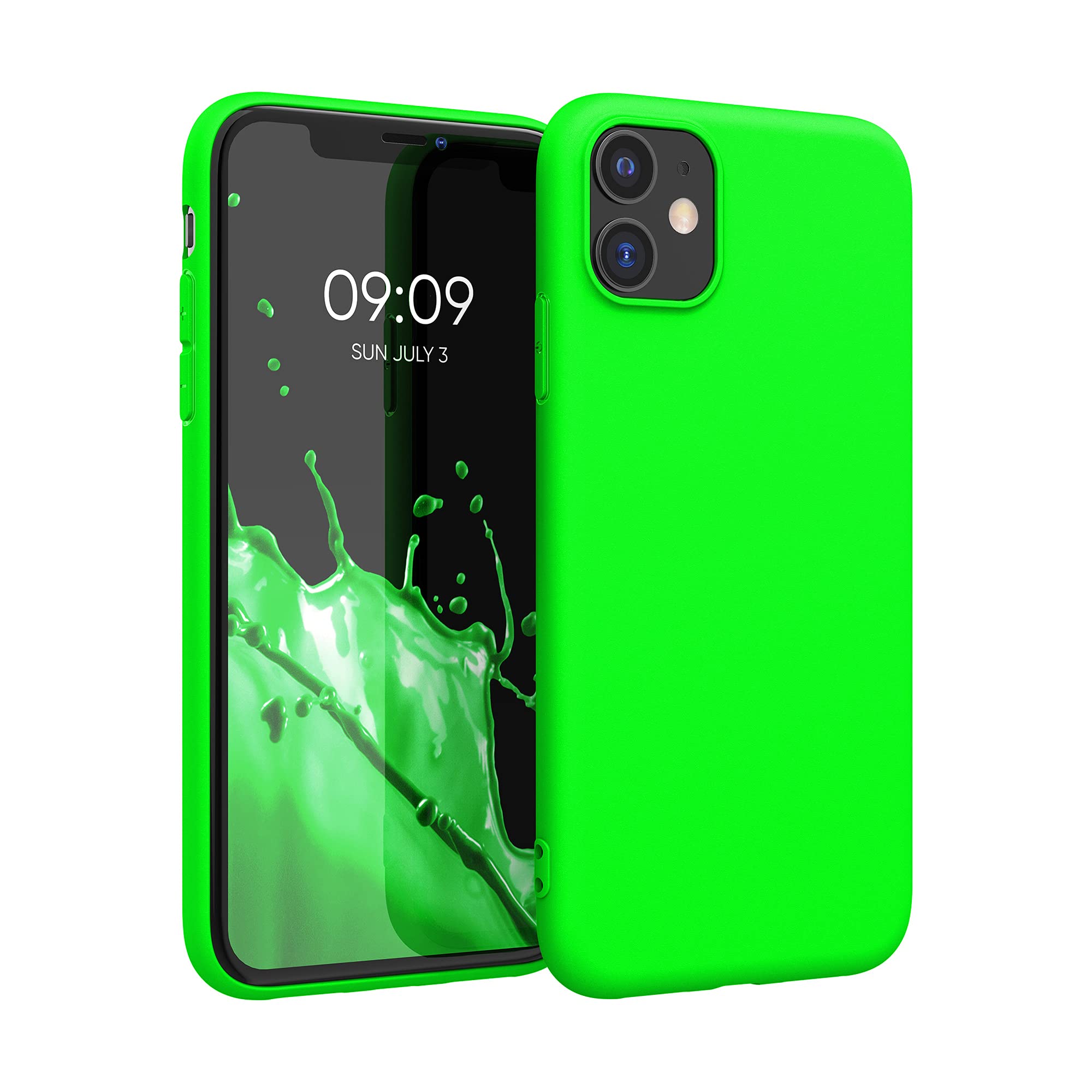 Kwmobile Case Compatible With Apple Iphone 11 Case   Soft Slim Protective Tpu Silicone Cover   Neon Green