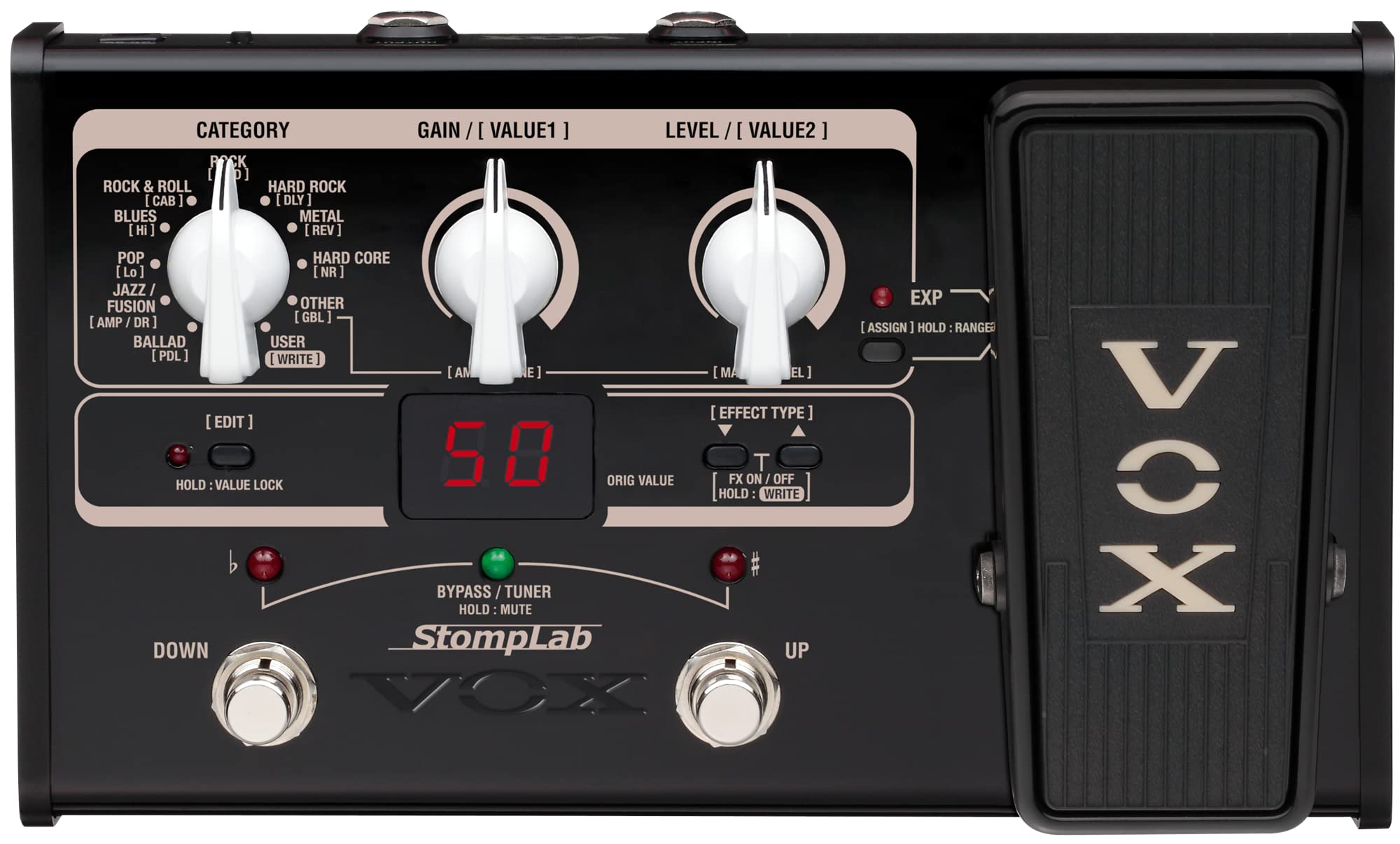 Vox Stomplab2G Modeling Guitar Multi Effects Pedal