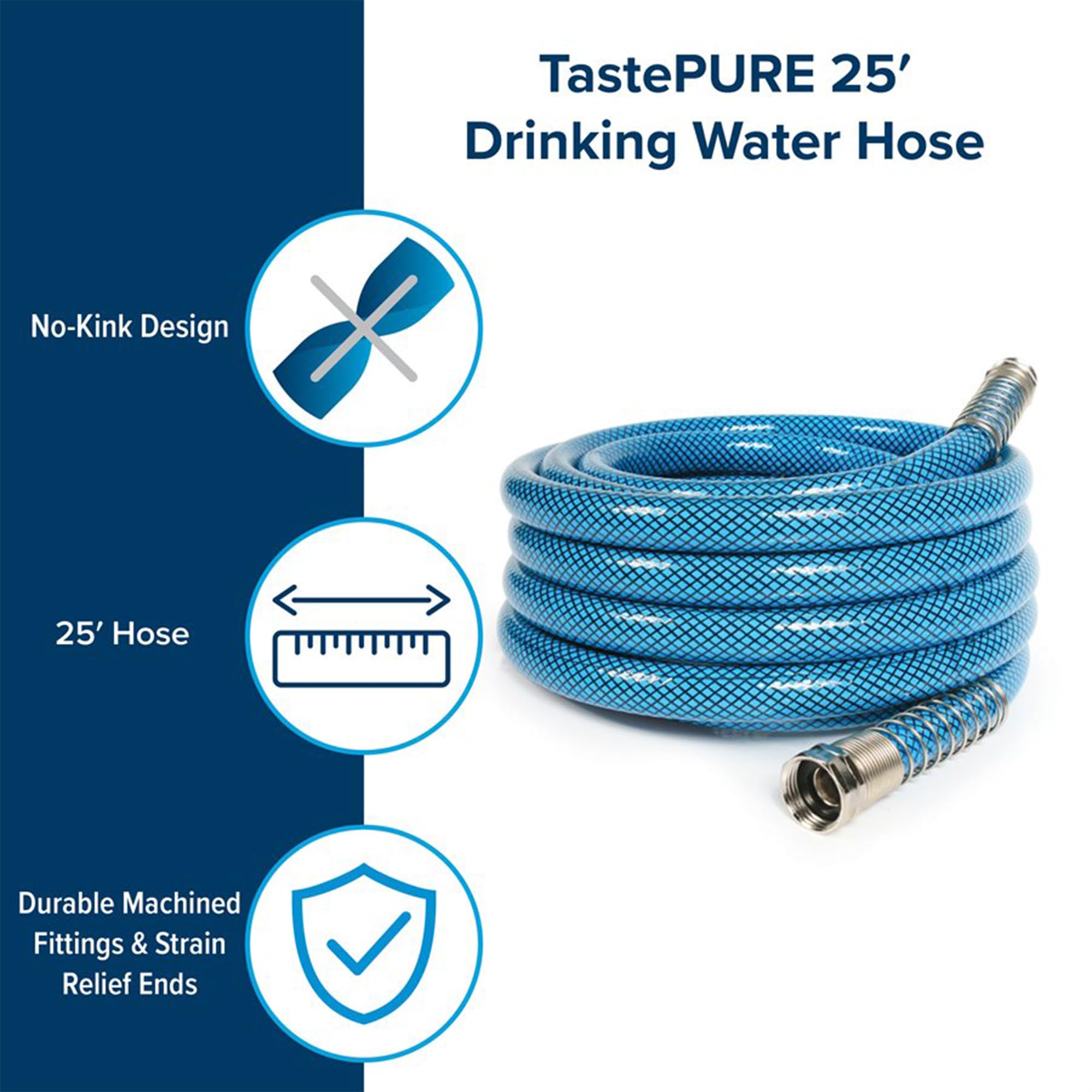 Camco Tastepure 25-Foot Premium Camper/Rv Drinking Water Hose - Features A Heavy-Duty No-Kink Design With Strain Relief Ends & 5,WBAUVB004RNR9BY