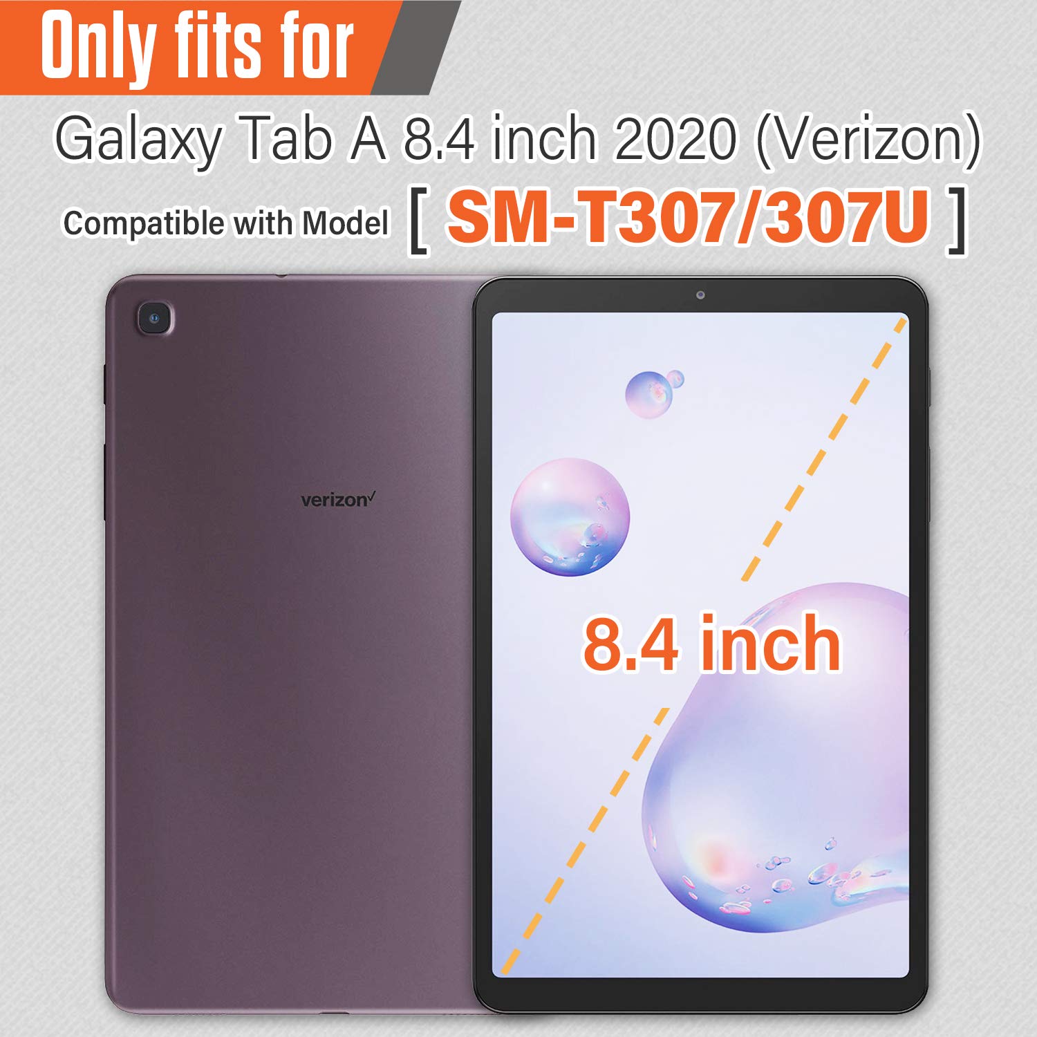 Timecity Case For Galaxy Tab A 8.4 Inch 2020, Sm T307 Case, With Stylus Holder Screen Protector/Swivel Stand/Hand Strap/Shoulder