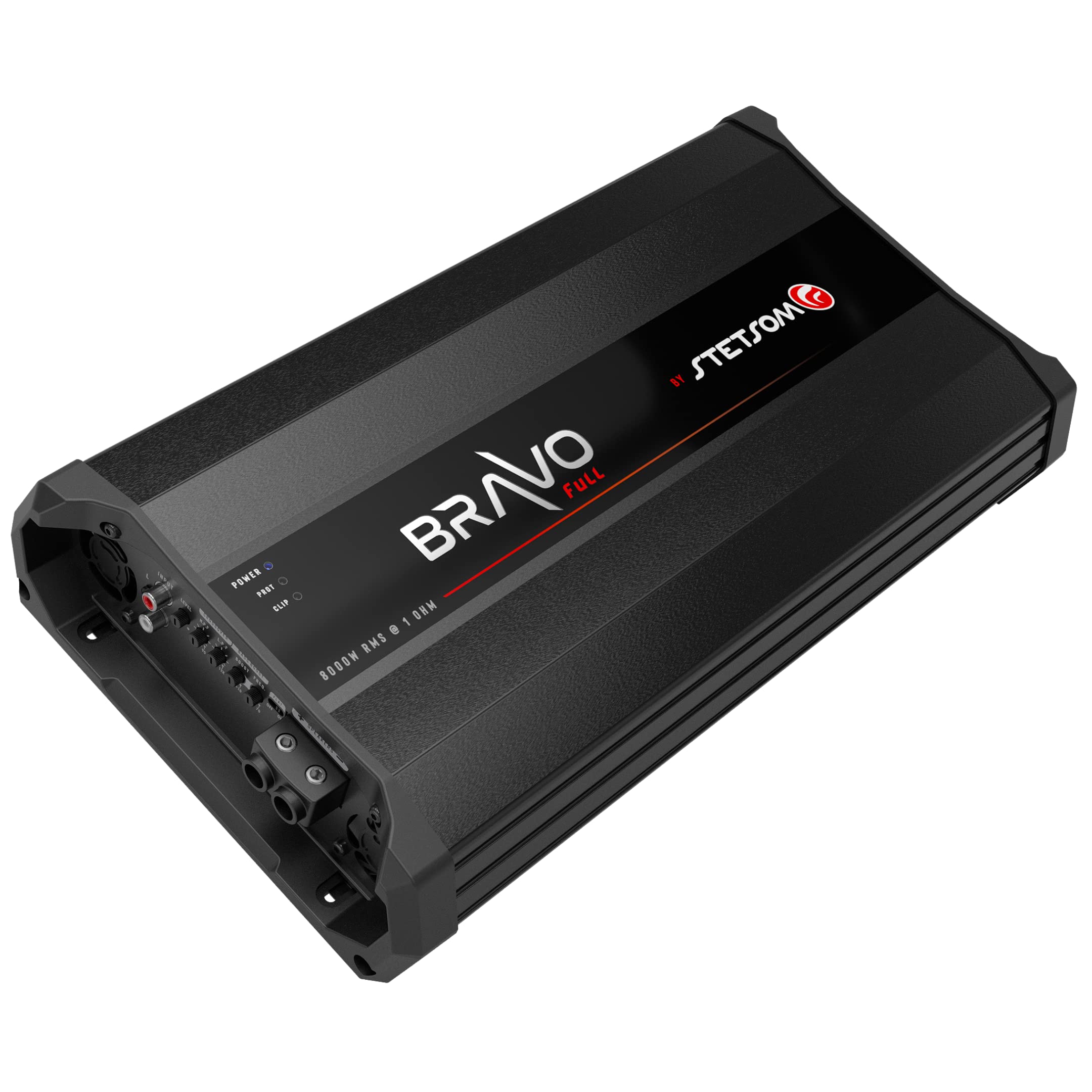 Stetsom Bravo Full 8000 1 Ohm Mono Car Amplifier, 8000.1 8K Watts Rms, 1O Stable Car Audio, Hd Sound Quality, Crossover & Bass B