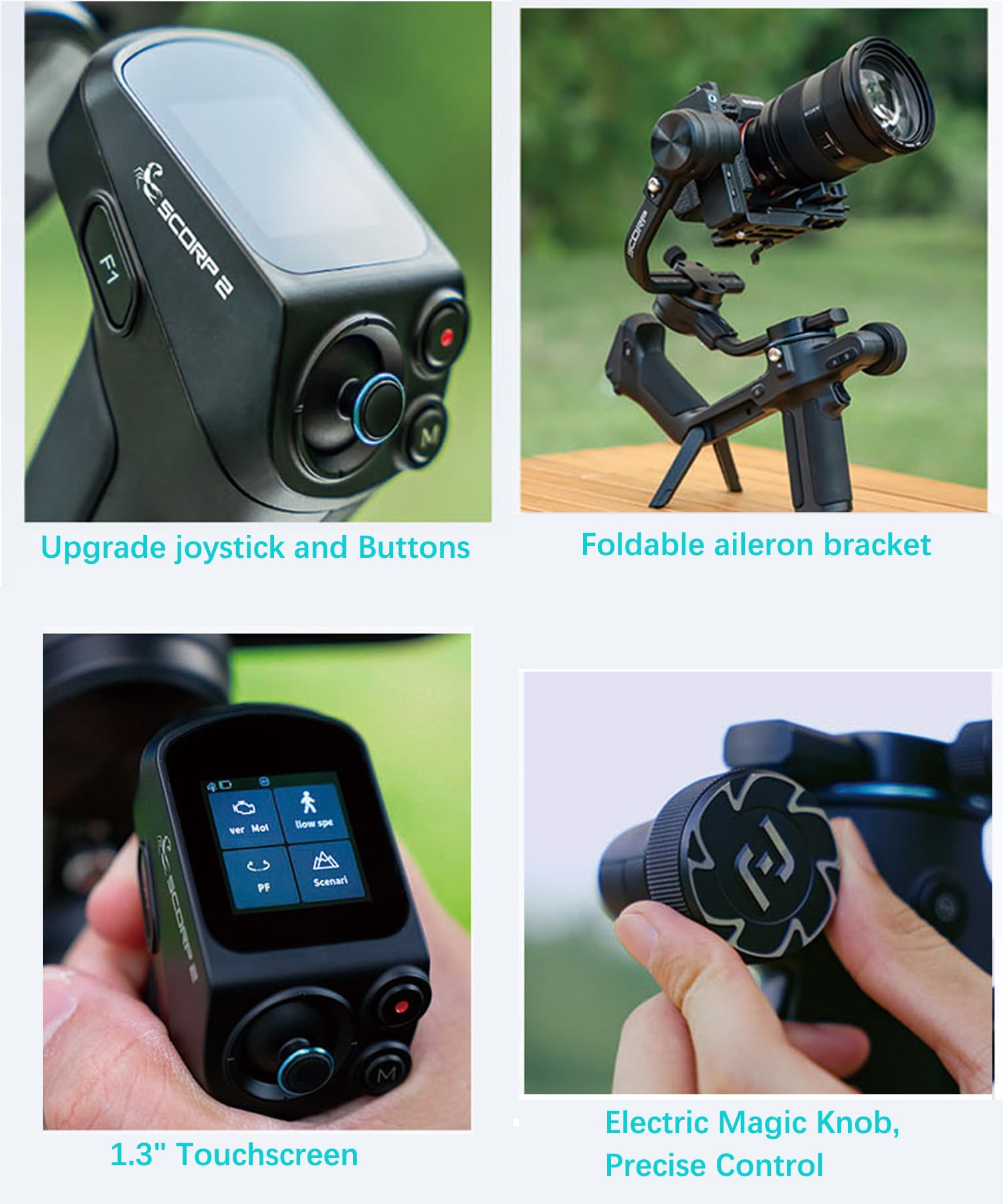 Feiyutech Scorp 2 Kit Gimbal Stabilizer For Dslr And Mirrorless Camera,Built In Ai Tracking,3 Axis Gimbal For Sony/Canon/Nikon/F