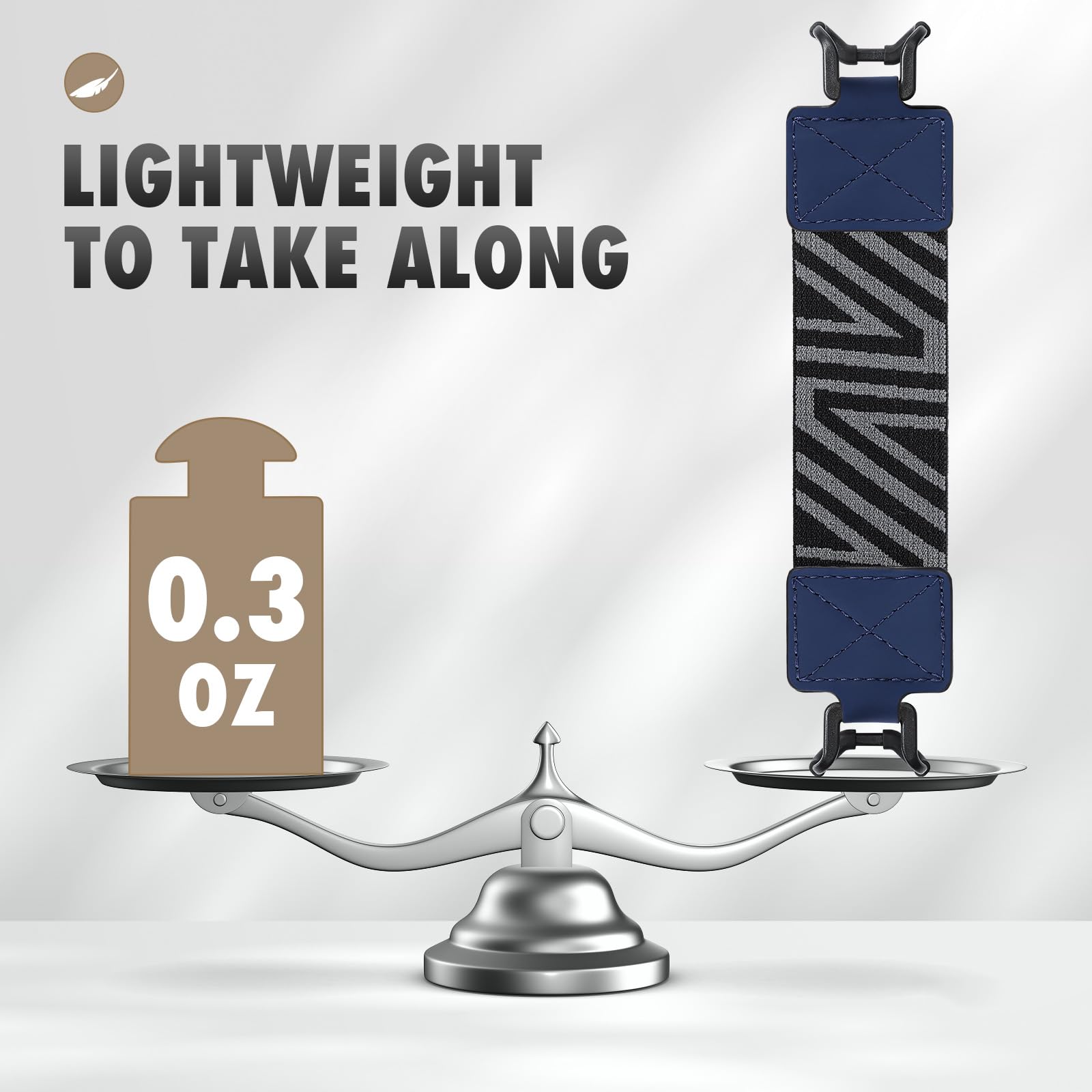 MoKo Security Hand Strap for 9 11 Inch Tablet, iPad/iPad Pro/iPad Air/Kindle Fire HD/Samsung, High Elasticity Versatile Hand Strap Lightweight Finger Grip Holder, Indigo