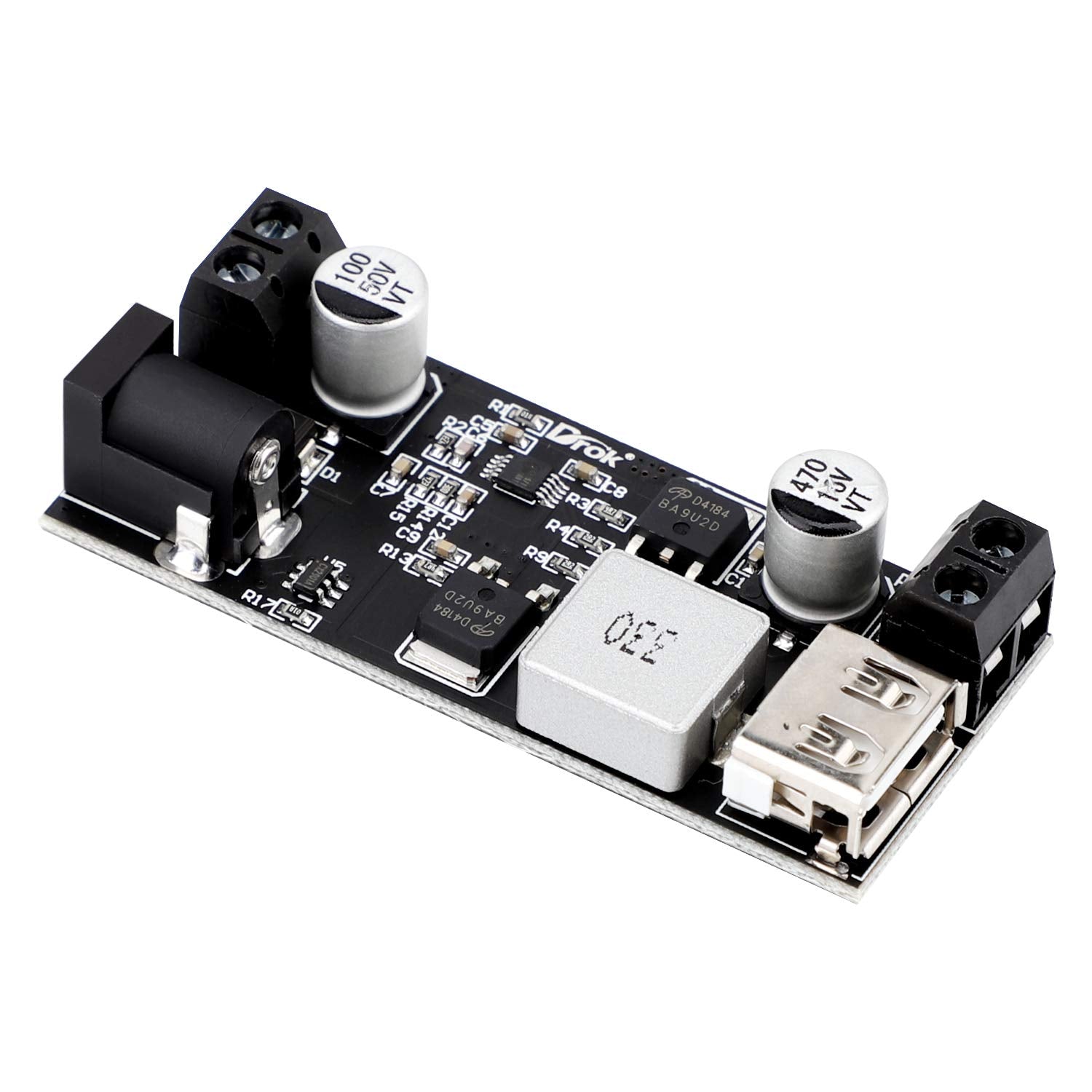 Drok Buck Converter 12V To 5V, 5A Usb Voltage Regulator Dc 9V 36V Step Down To Dc 5V 5.3V 5.2V 3.5 6A Volt Transformer Power Sup