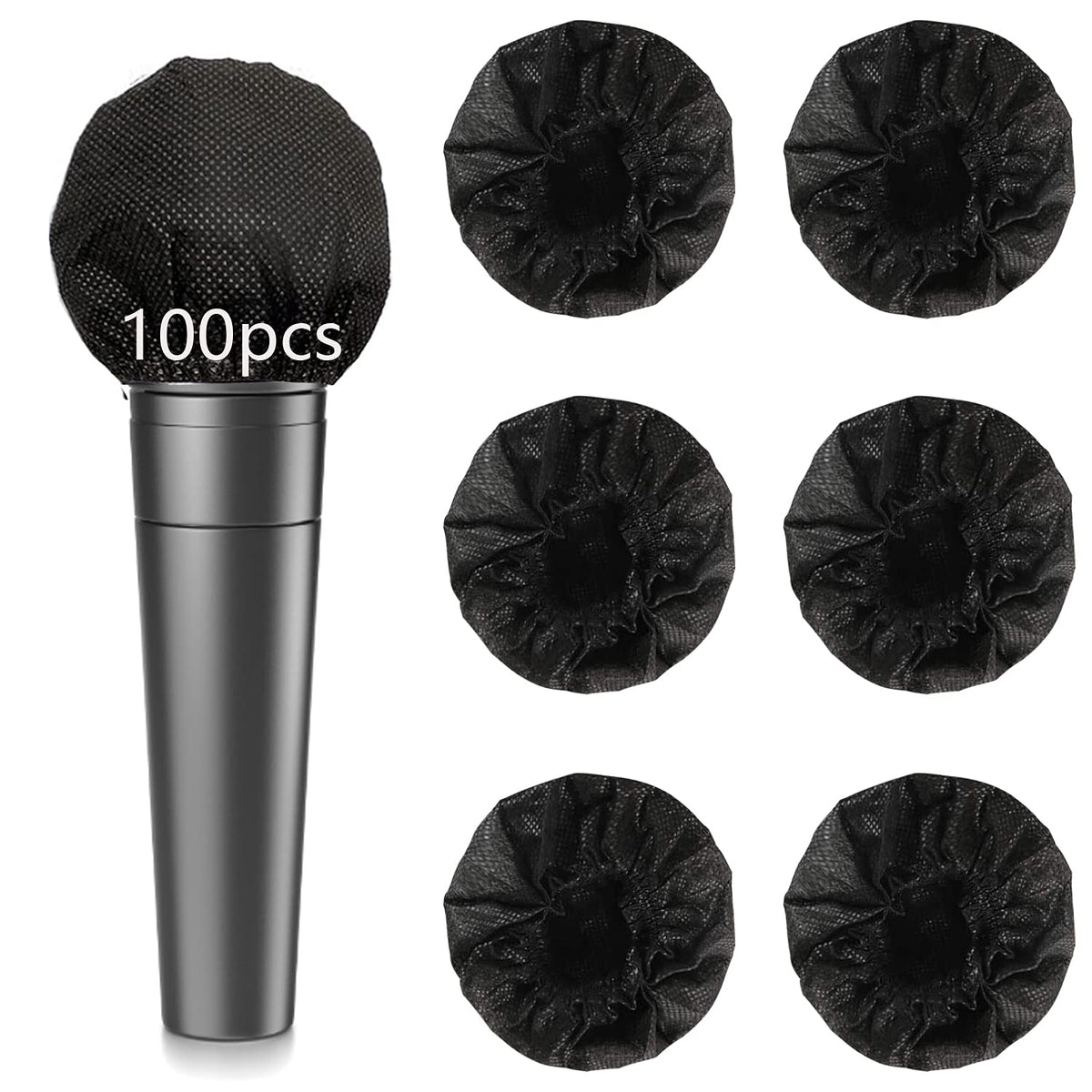 100PCS Microphone Cover Disposable Non-Woven Microphone Windscreen Pro ...
