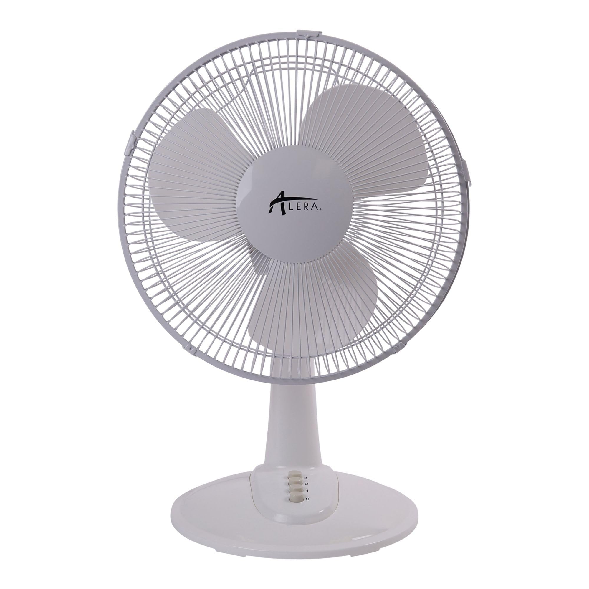 Alera Alefan122 3 Speed 12 In. Plastic Oscillating Desk Fan   White