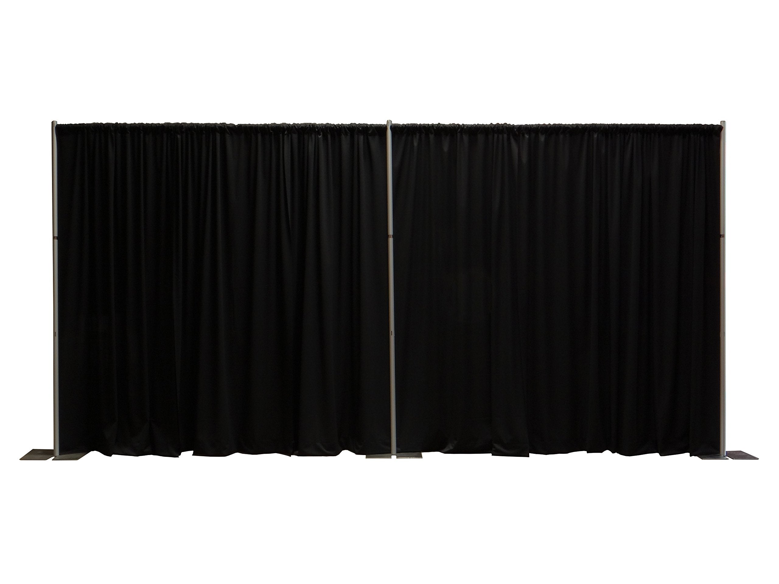 Onlineeei, 8 Foot Tall Fixed Height Portable Pipe And Drape Backdrop Kit, 8Ft X 20Ft Breakapart, Black Drapes (Bbd9990820Cdpr750