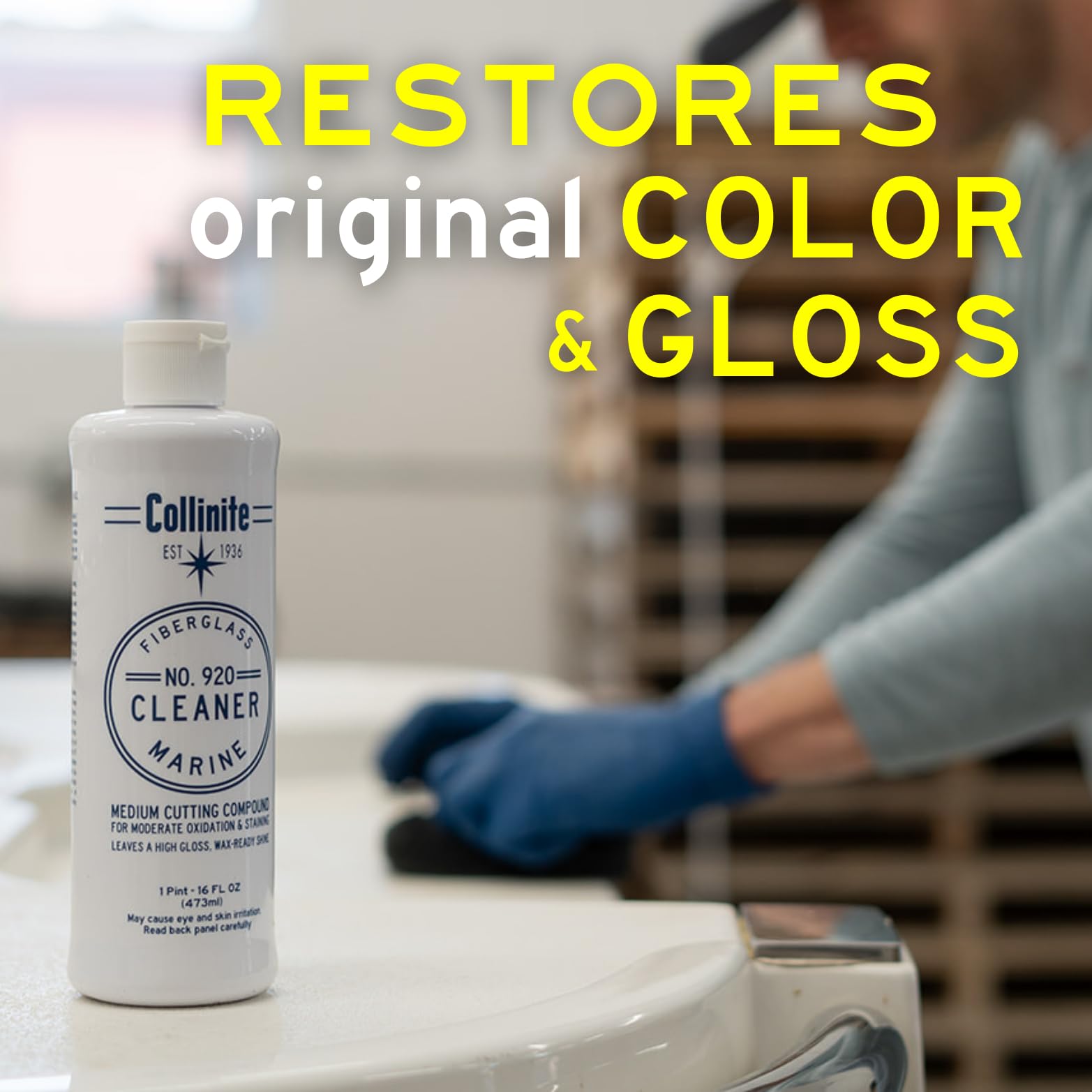 Collinite 920 Cleaner-Marine/Rv Stain, Water Spot & Oxidation Remover. Easy To Use Heavy Duty Cleaning Compound Restores Shine/E,WBAUVB009VQDWRW