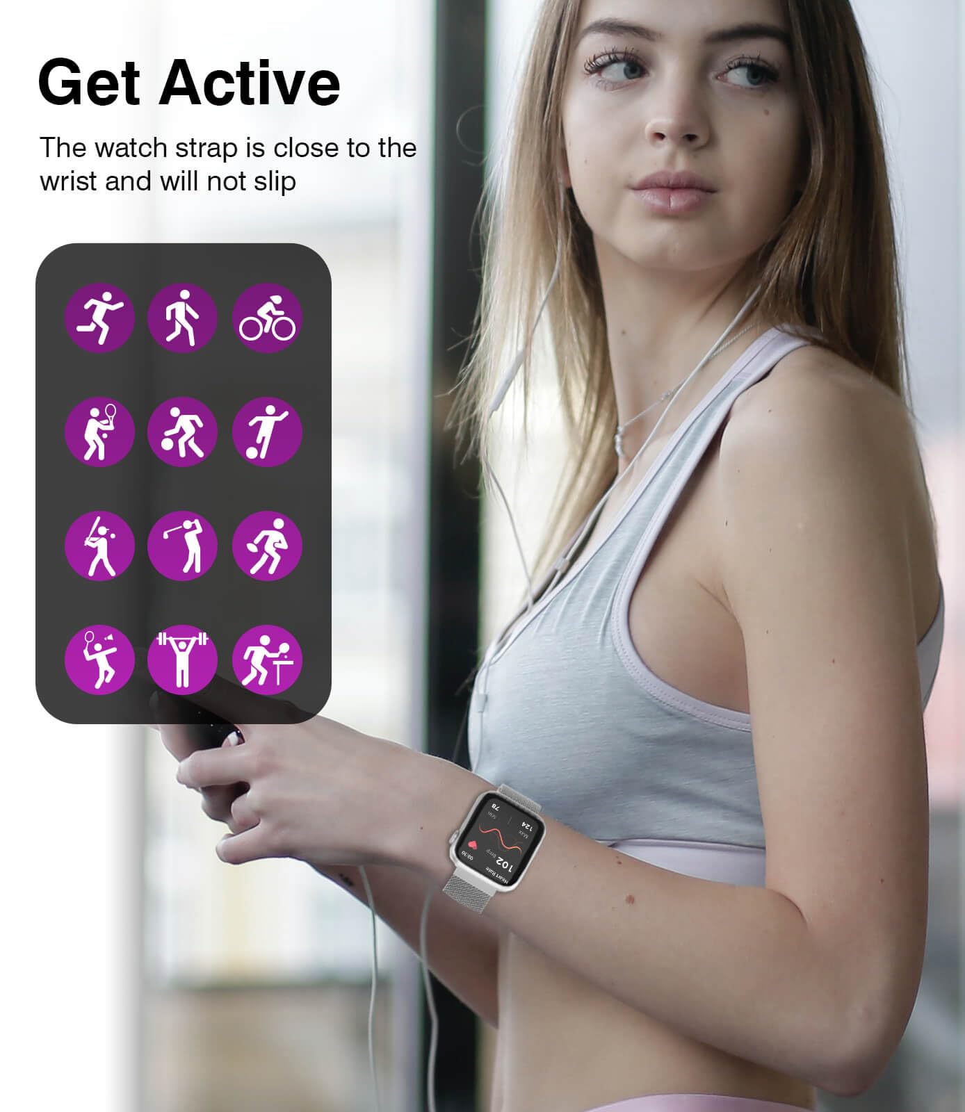 Earlysincere Smart Watch For Women With Bluetooth Call Answer/Dail,1.9'' Hd Full Touch Screen Fitness Tracker, Smartwatch With H