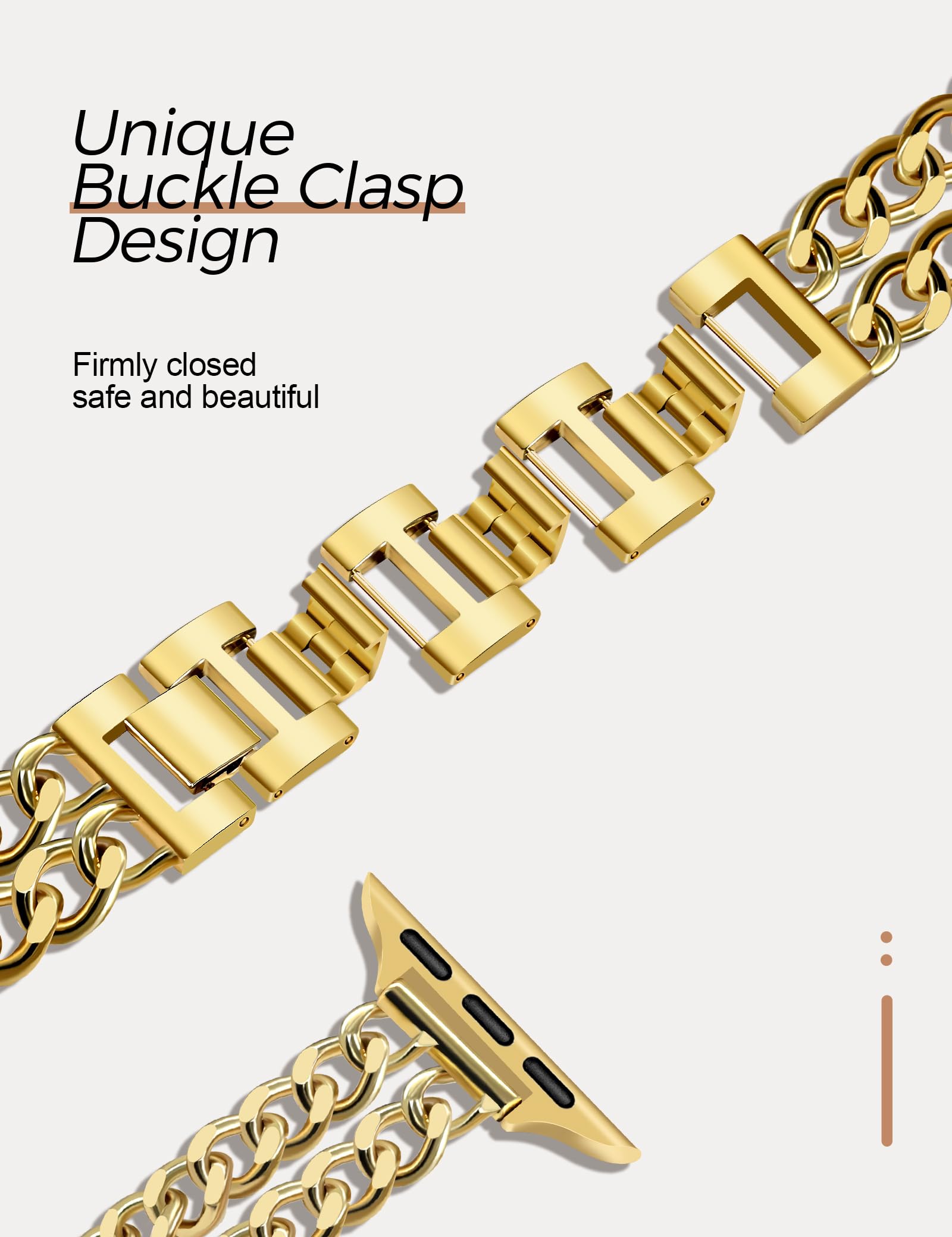 Jr.Dm Gold Watch Bands For Women Compatible With Apple Watch Band 38Mm 40Mm 41Mm 42Mm (S10) Adjustable Metal Band Cowboy Steel C