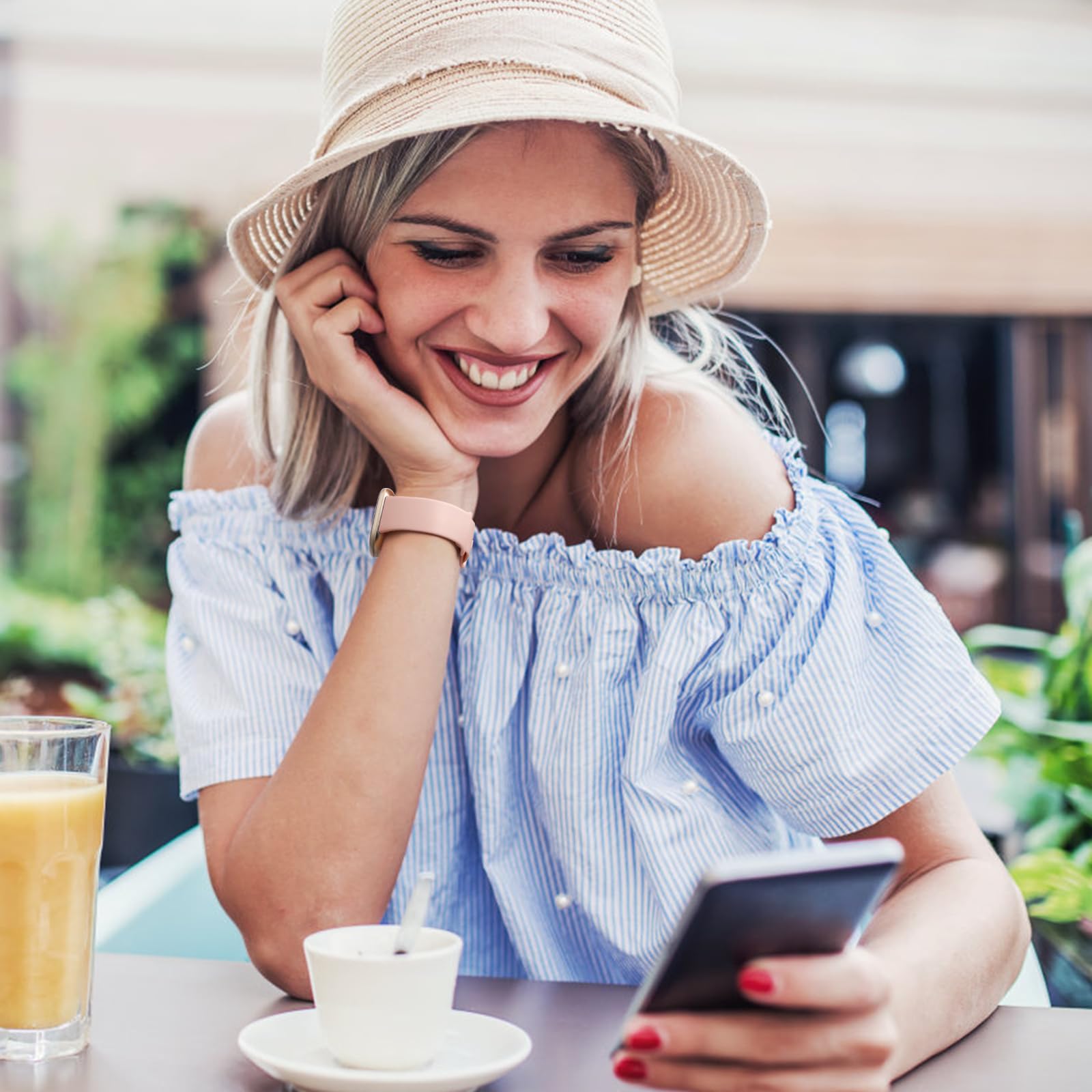 Lerobo Compatible With Fitbit Versa 3/Versa 4 Bands For Women, 8 Pack Soft Sport Replacement Wristbands Compatible With Fitbit S