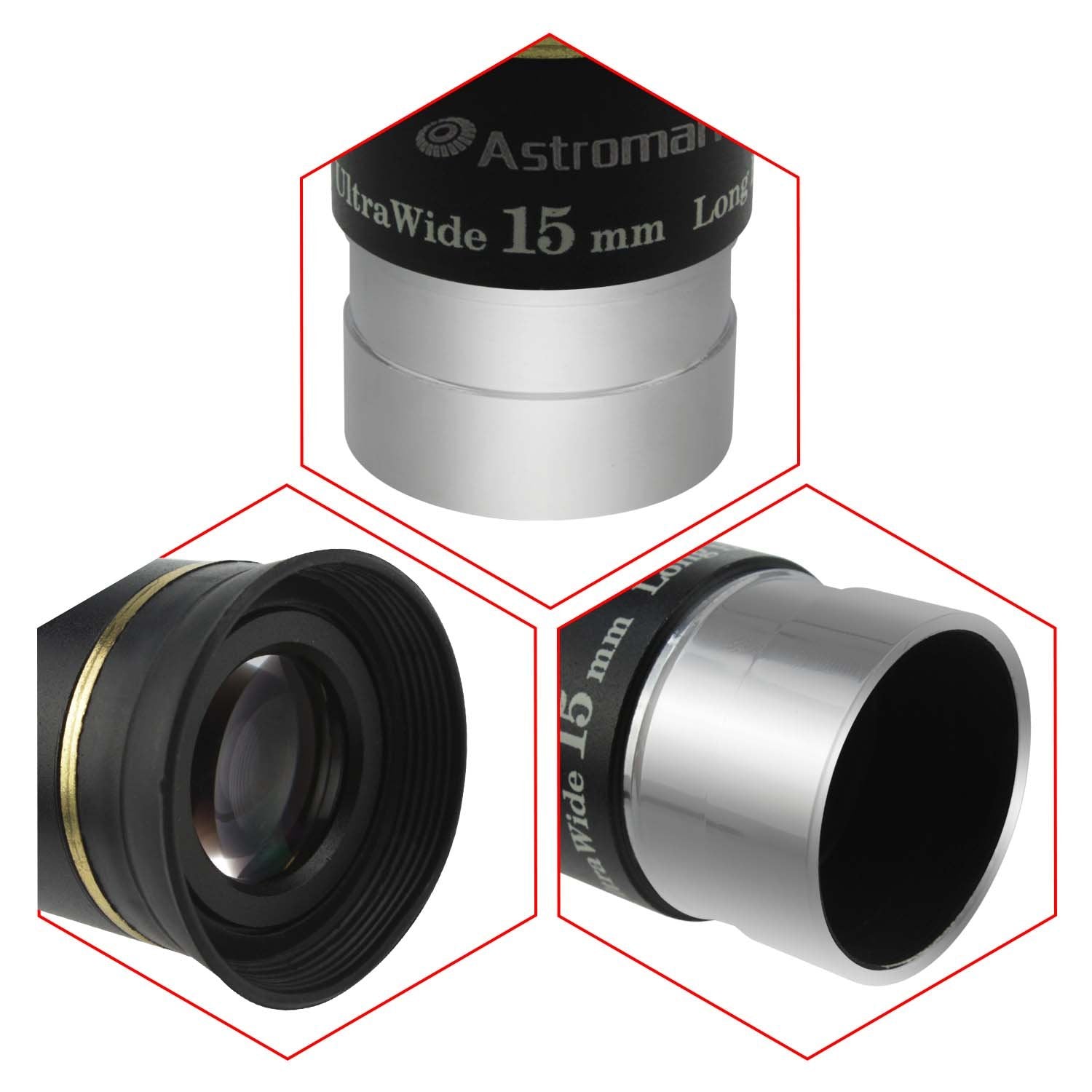 Astromania 1.25'' 15Mm 66 Degree Ultra Wide Angle Eyepiece For Telescope