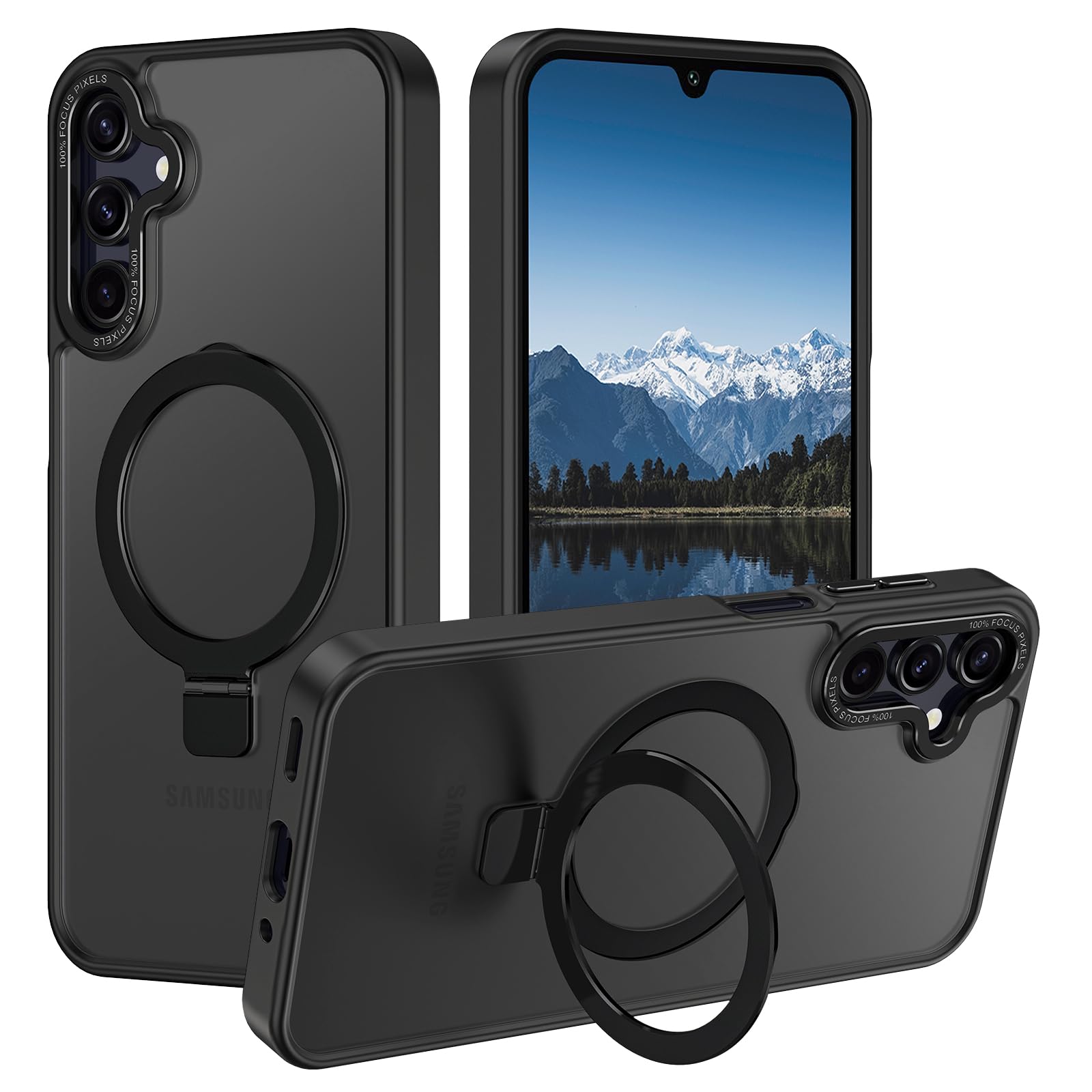 Casehas for Samsung Galaxy A16 5G Case,with Magnetic Invisible Stand [Military Drop Protection] [Compatible with MagSafe] Shockp