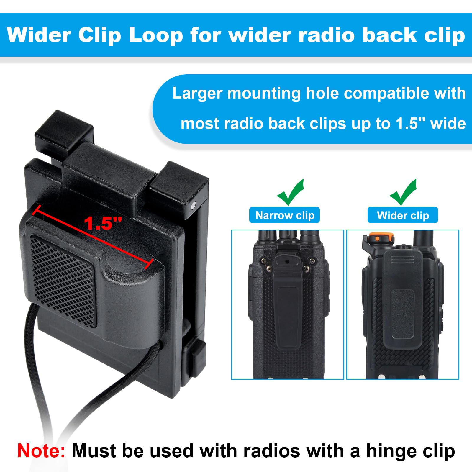 Iguerburn Radio Holster For Duty Belt Accessories For 1.75''/2''/2.25'' Belts, Radio Holder Law Enforcement Gear Walkie Talkie H