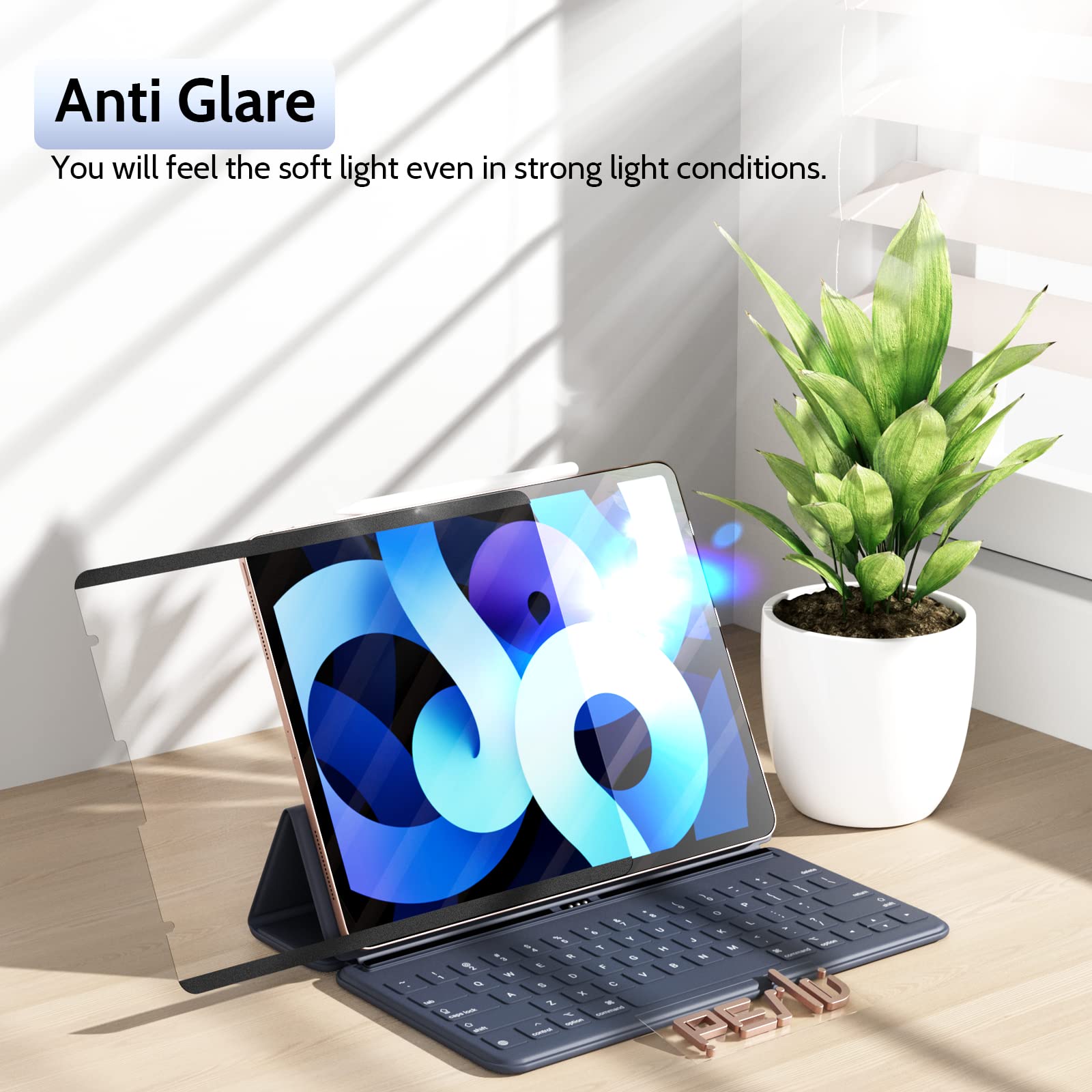 Peslv 2 Pack Magnetic Screen Protector For Ipad Pro 12.9 Inch 2018 2022, Feel Like Writing Drawing On Paper, Removable Matte Ant