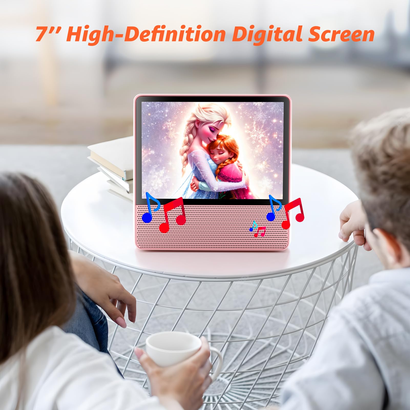 Roadom 9.8 Portable Dvd Player With Screen, 7 Hd 1024*600 Digital Screen, 4000 Mah Rechargeable, Hi-Fi Stereo Sound, Remote Co