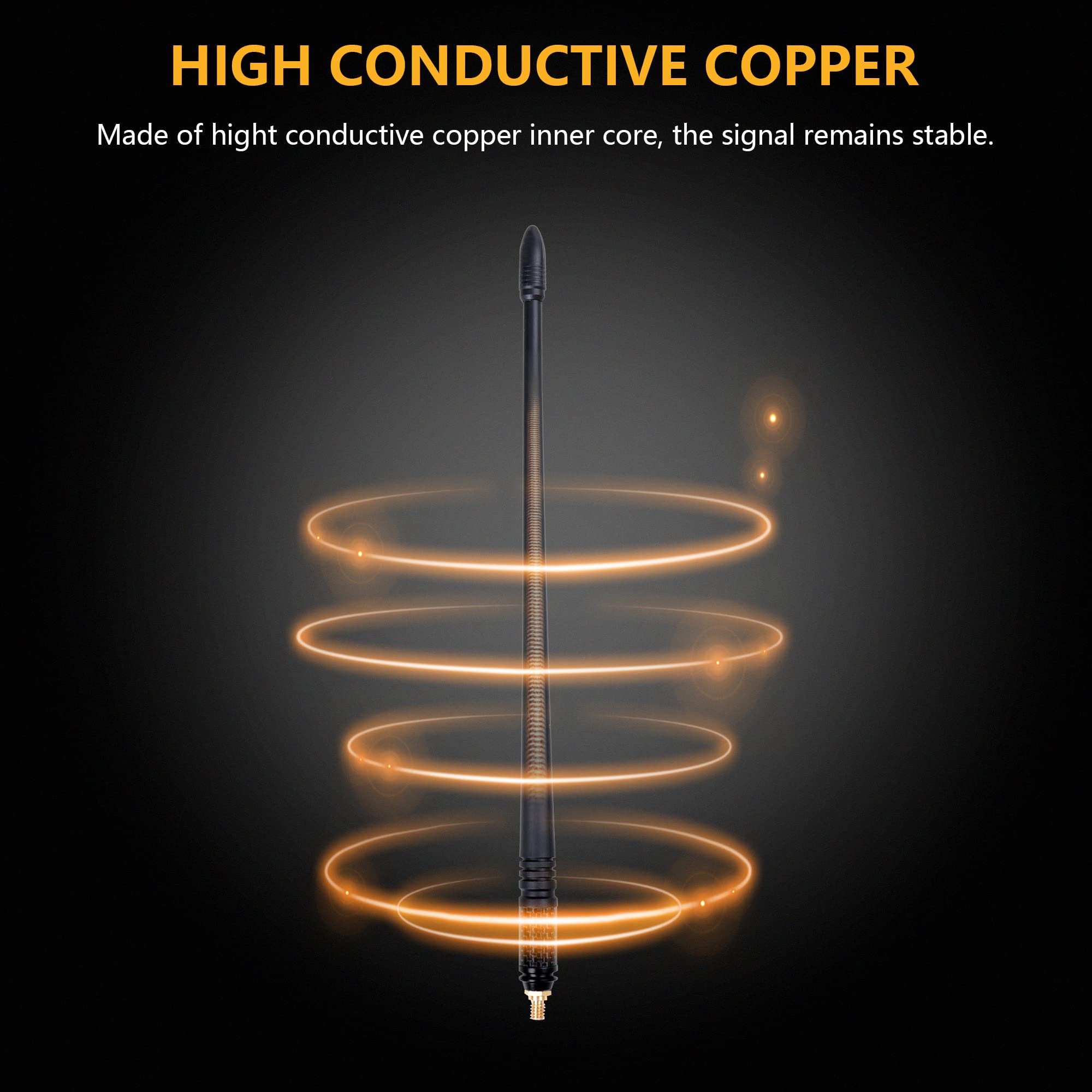 Rerpro 13 Inch Antenna Compatible With 1997 2006 Jeep Wrangler Tj 2 Door Exterior Accessories Copper With Tpee Fm/Am Reception R