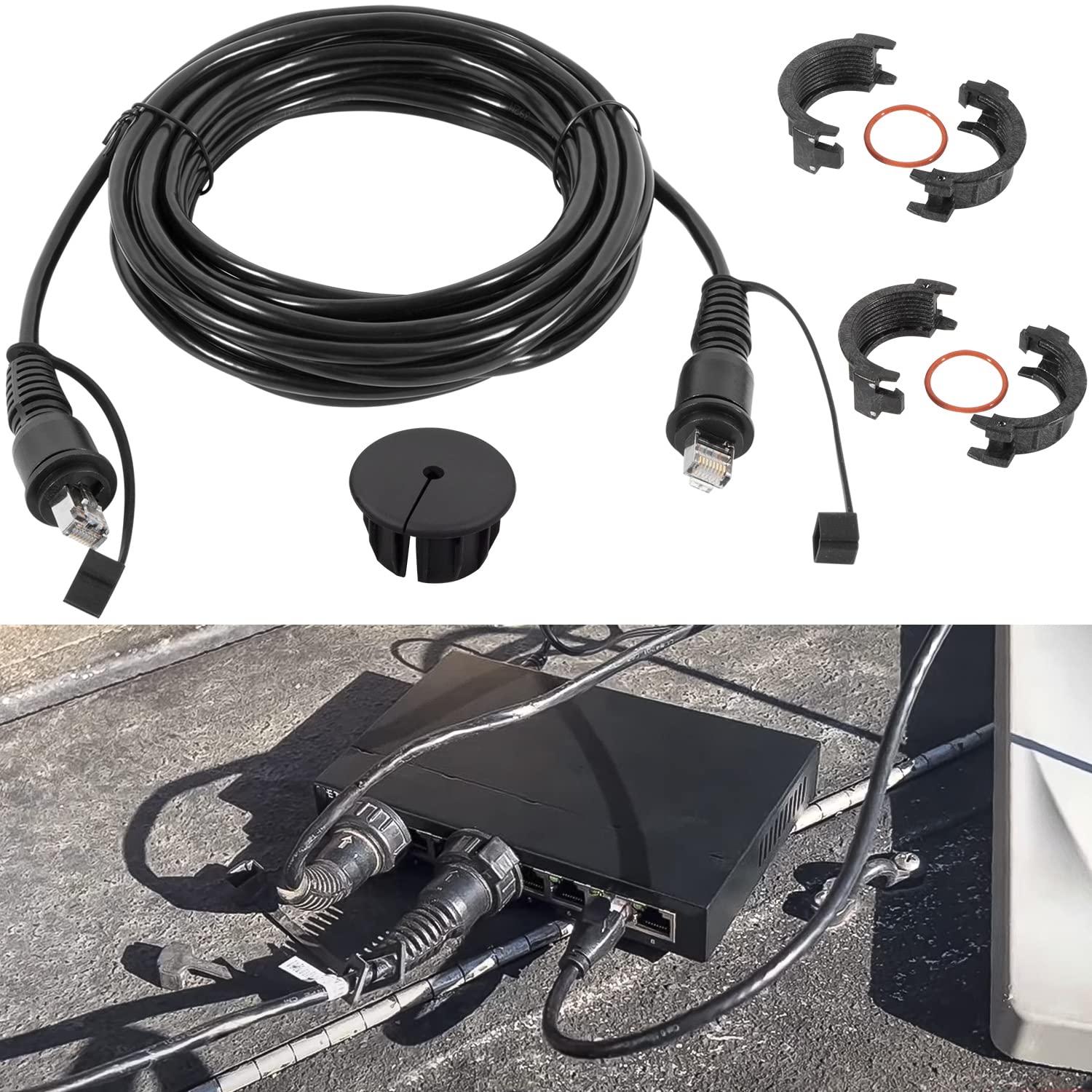 010 10551 00 For Marine Network Cable 20 Foot For Marine Rj45 Compatible With Garmin Navigation Screen Devices