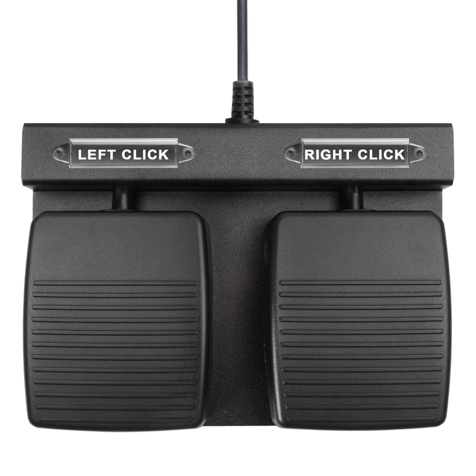 Ecs Usb Dual Foot Pedal - Left & Right Mouse Click, Presentations, Ergonomic Design, Heavy Duty Metal Base, Plug & Play, Compati