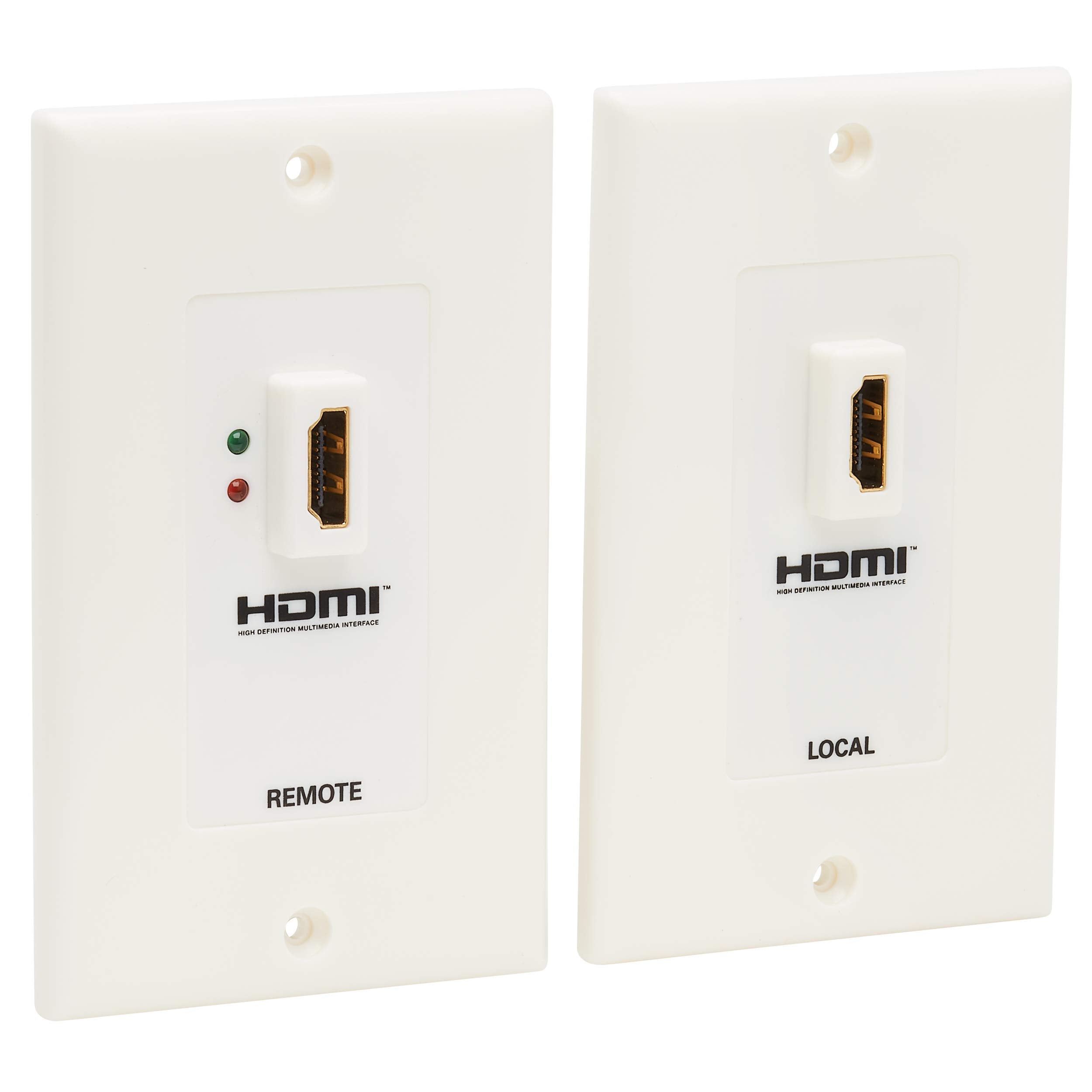 Tripp Lite HDMI over Dual Cat5/Cat6 Extender Wall Plate Kit with Transmitter and Receiver, TAA, 3 Year Warranty (P167-000),Multi