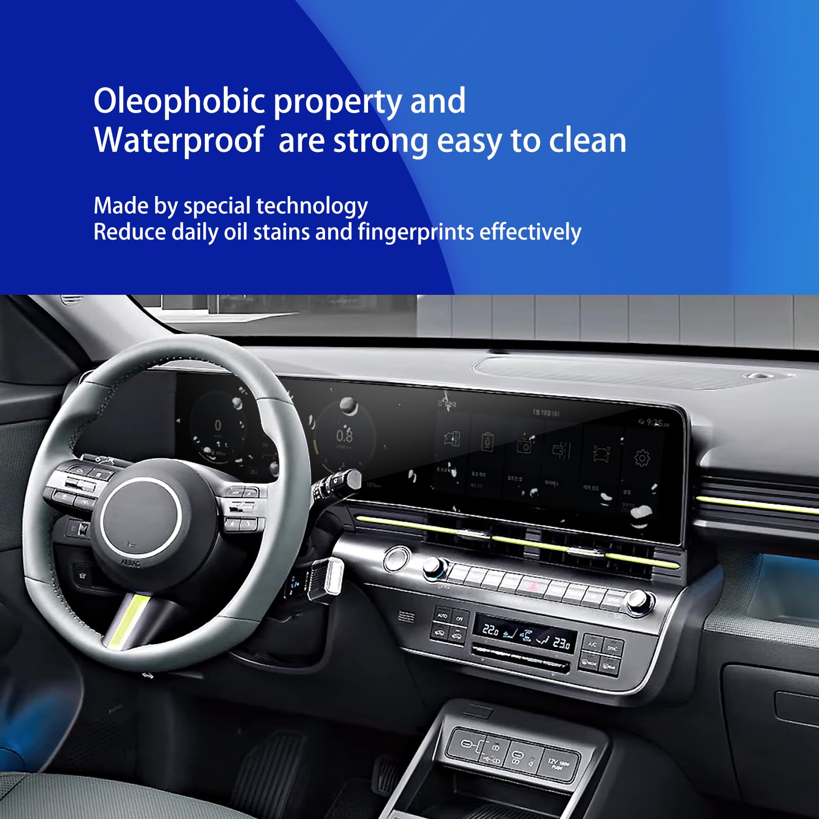 Xxciwp 2024 Hyundai Kona Screen Protector For 2024 Hyundai Kona N Line/Limited Dual 12.3Inch Plastic Screen Protector Hd Touchsc