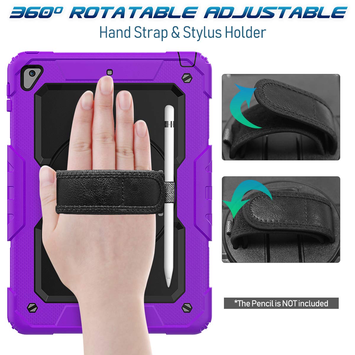 Timecity Case Compatible With Ipad 9.7 Inch (For Ipad 6Th/5Th Generation Case 2018 2017/ For Ipad Air2 Case/For Ipad Pro 9.7) Wi