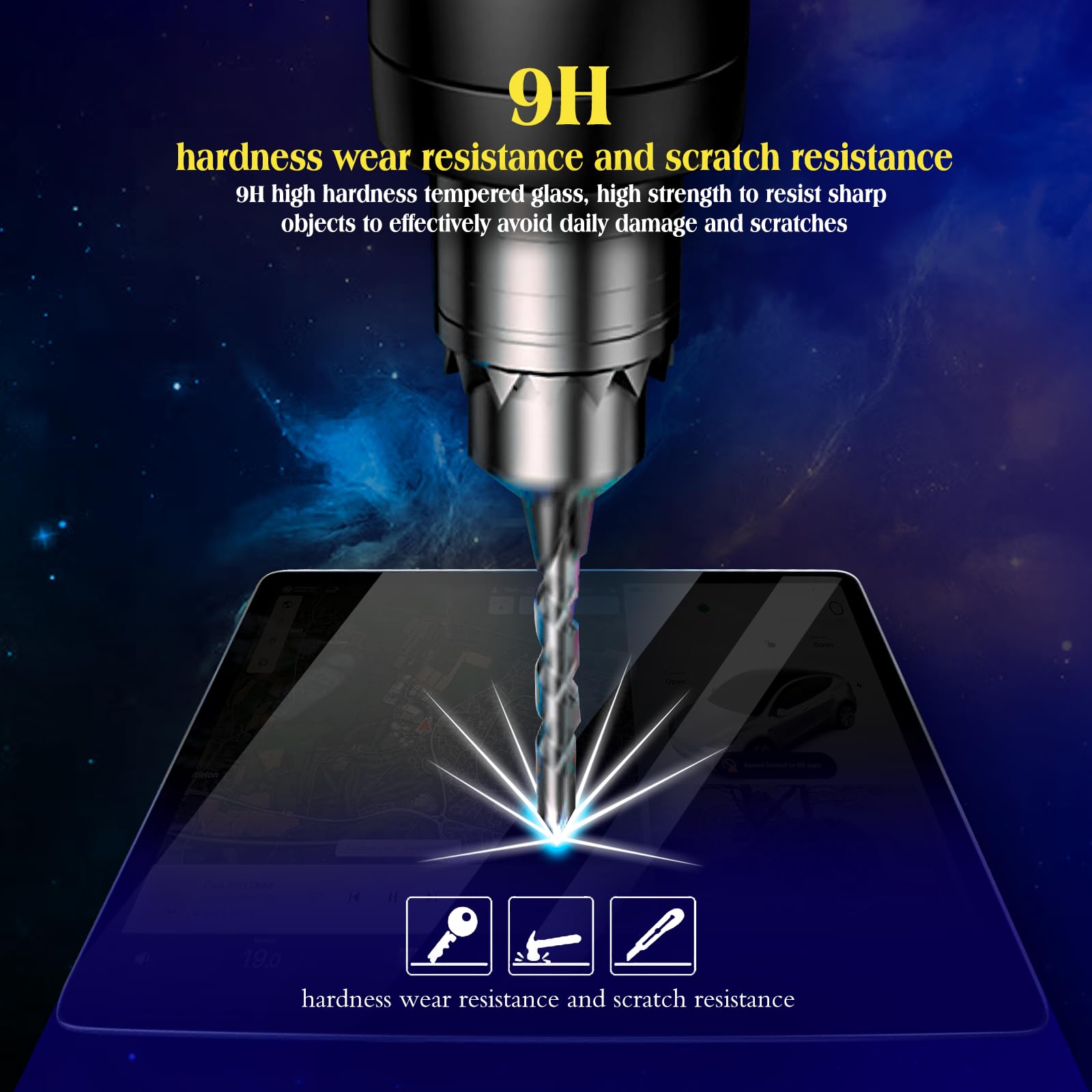 Eueky 2024 2025 2023 2020 Audi Q7 / Q8 10.1 Inch Screen Protector Navigation A Smaller 8.6 Incher Located Below,Dashbord Tempere