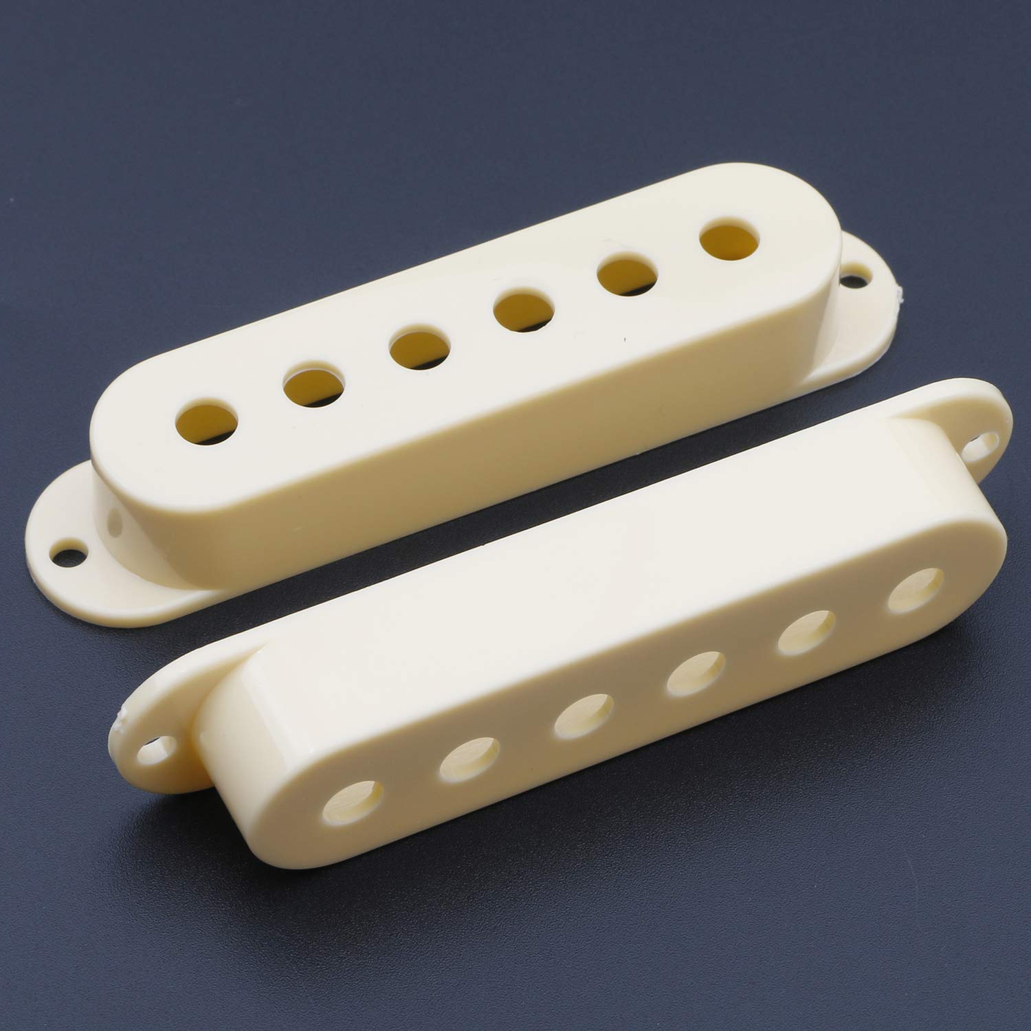 Swhmc Guitar Pickup Switch Tip Cover 6 Hole Single Coil Switch Set 2 Tone 1 Volume Knobs For Fender Strat Guitar Yellow/Cream