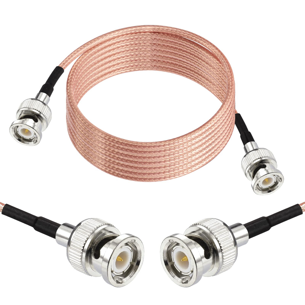 Superbat 25ft BNC Male to BNC Male Connector Cable 50 Ohm RG316 Coax Low Loss RF Cable for Scanners or Handheld Radios Sota Pota Antenna Analyzer etc.