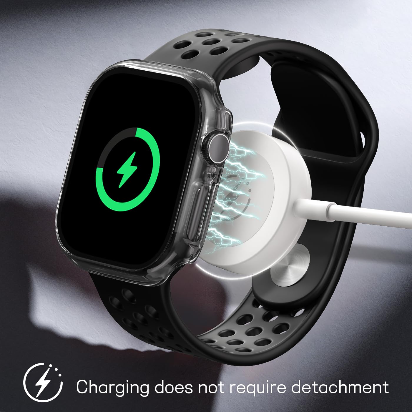 Foamia 2 Pack Case For Apple Watch Screen Protector, Hard Pc Case With Tempered Glass Protective Cover Guard Bumper, Slim Apple