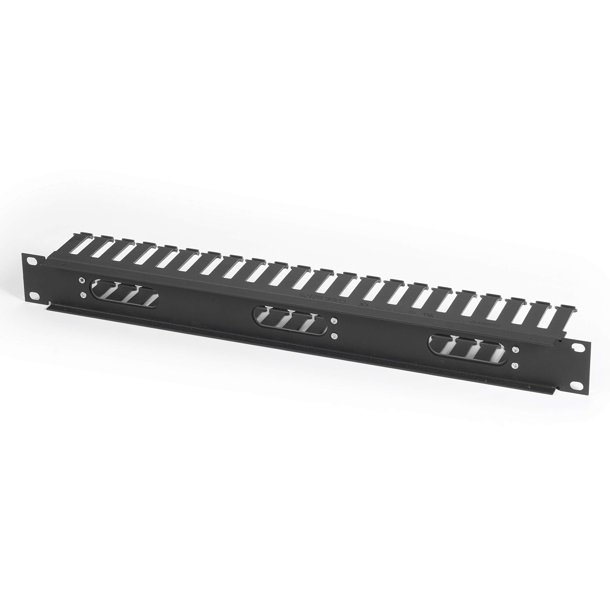 Black Box Network   Rmt100A R4 Horizontal Cable Manager   Matte Black   Steel   Taa Compliant